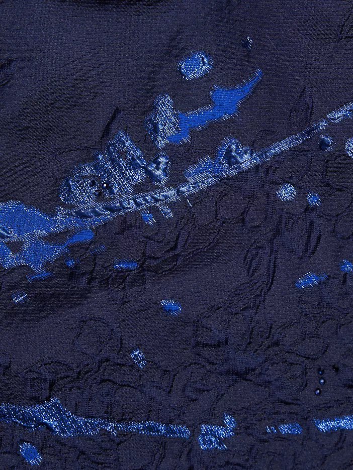 Off the Shoulder Brocade A-line Gown Gown Rene Ruiz Collection