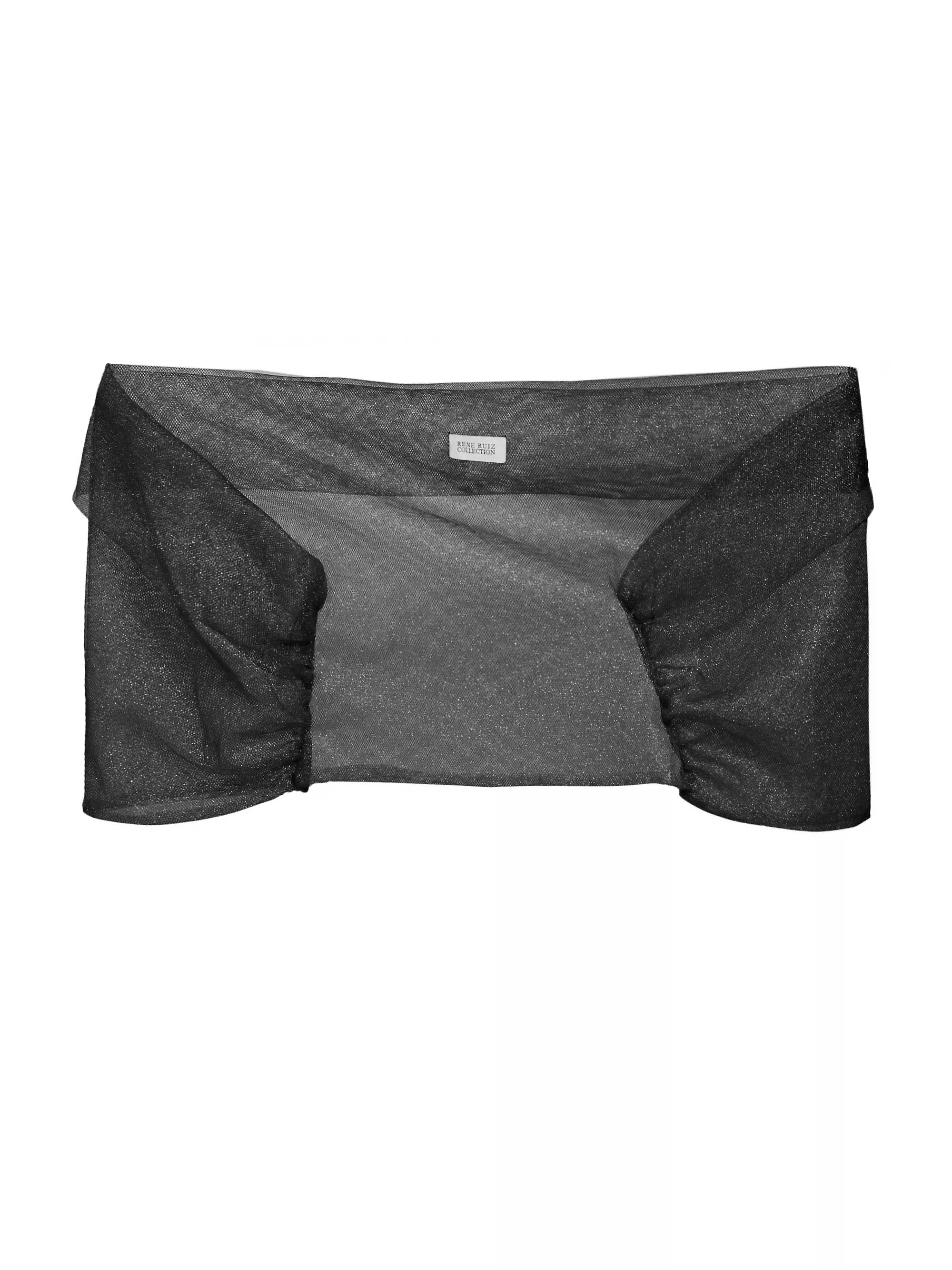Tulle Bolero Accessory Rene Ruiz Collection Black 14/16