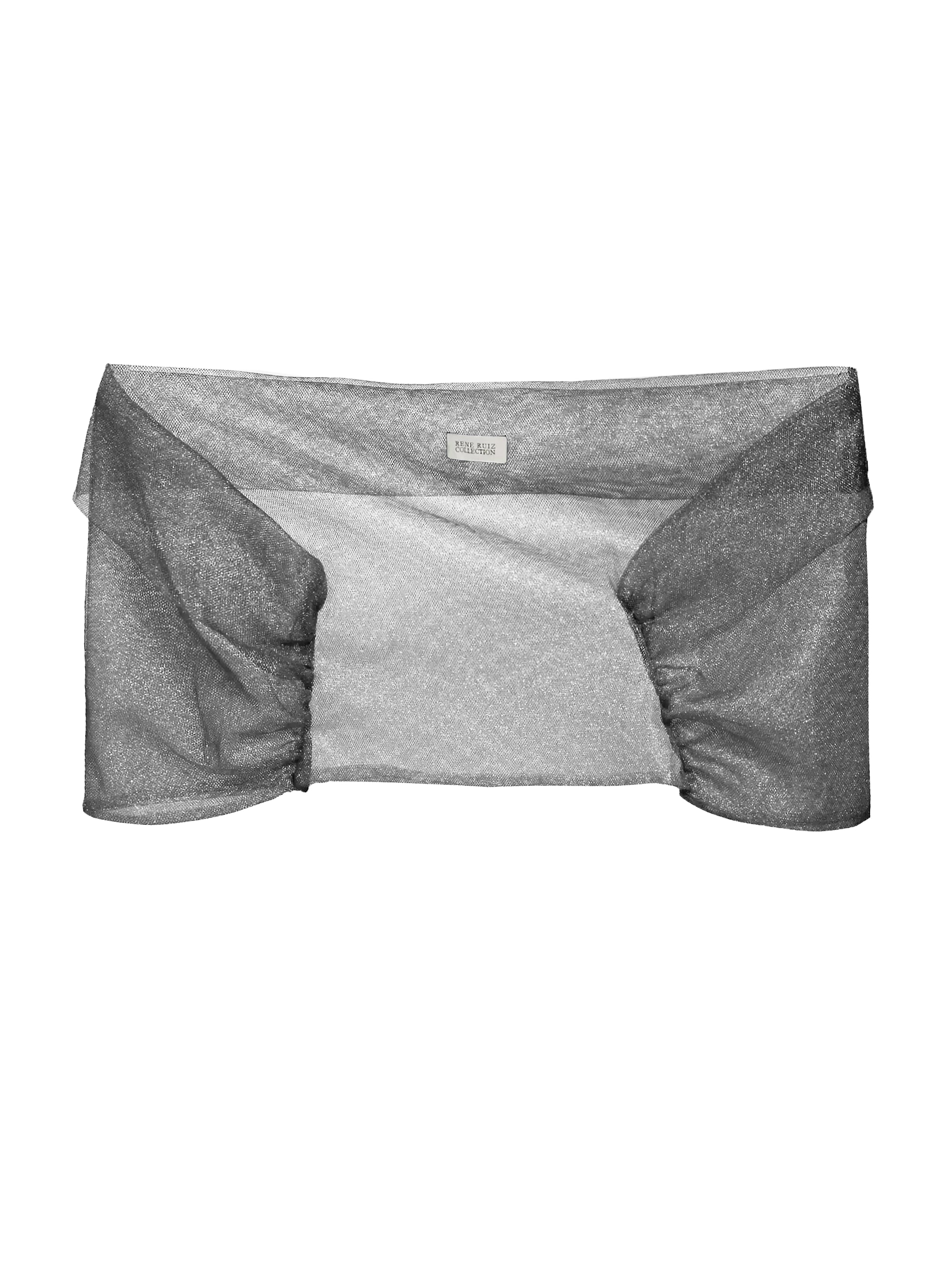 Tulle Bolero Accessory Rene Ruiz Collection Pewter 14/16