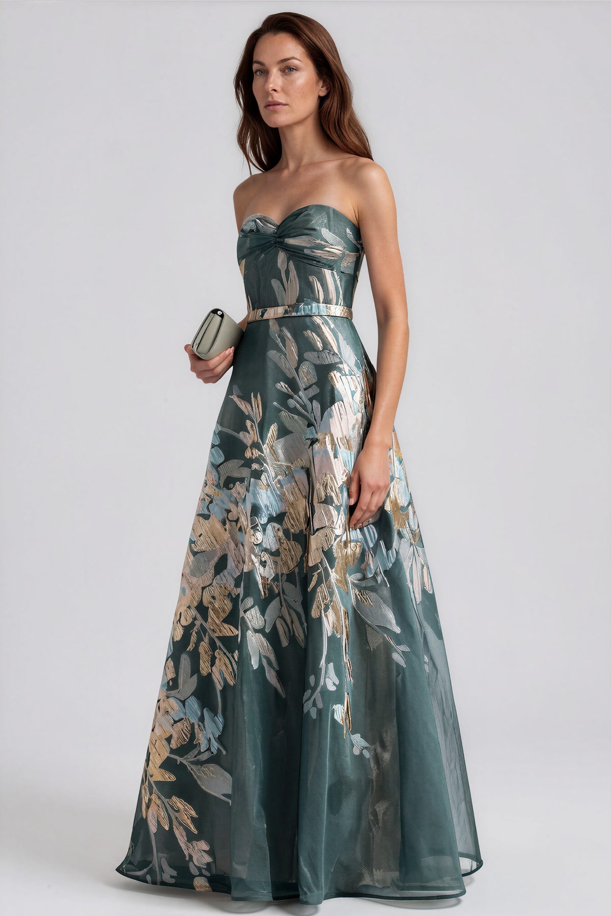 Strapless Sweetheart Fil Coupe A-Line Gown Gown Rene Ruiz Collection