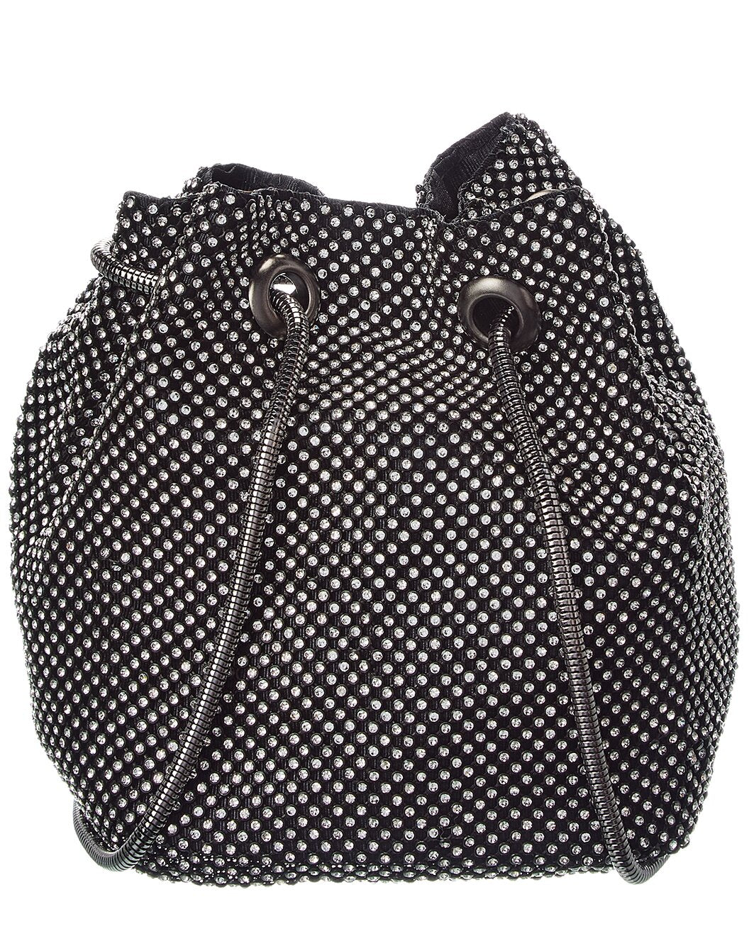 Allover Crystal Bucket Bag With Shoulder Strap Accessory Rene Ruiz Collection