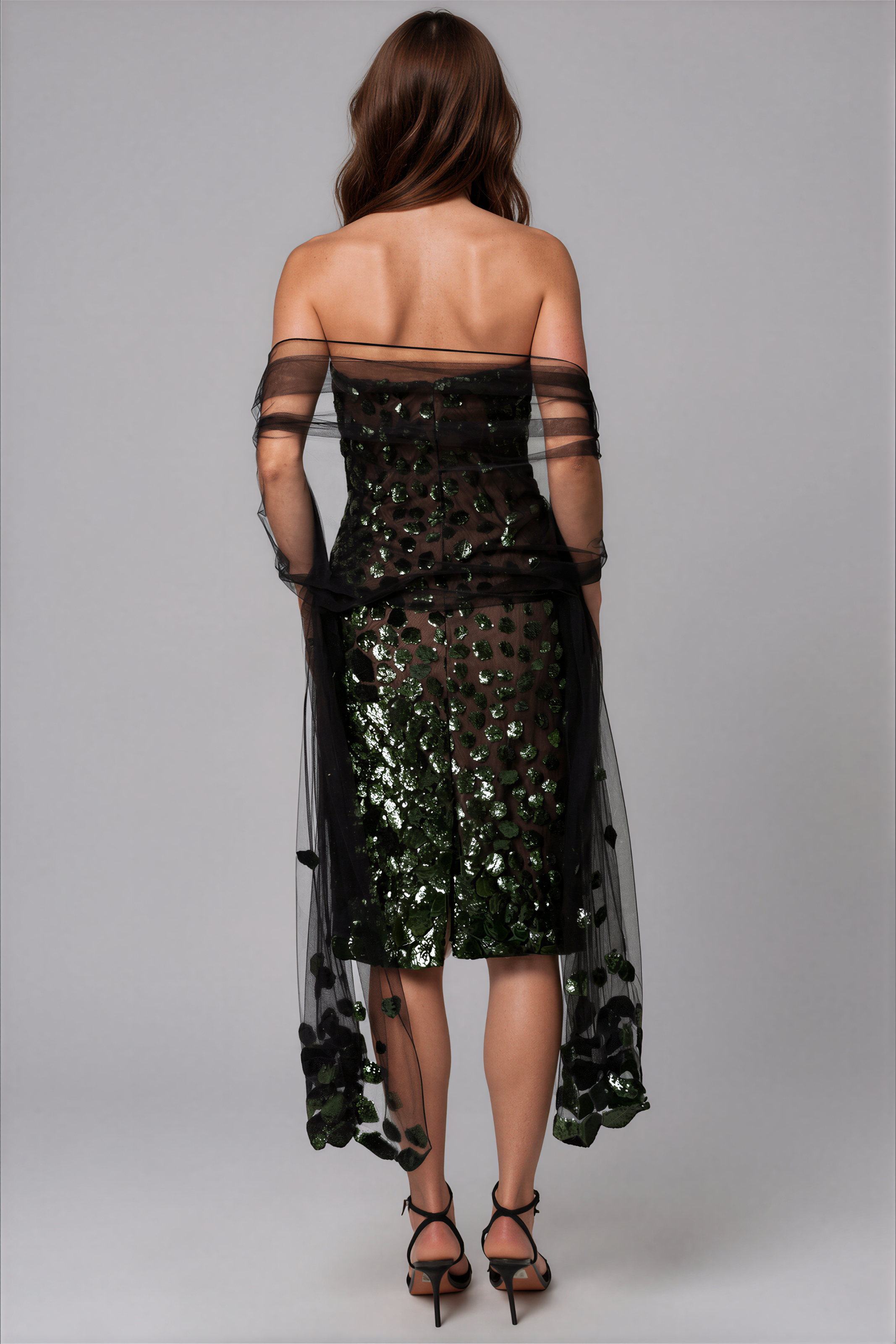 Embroidered Tulle Shawl Accessory Rene Ruiz Collection