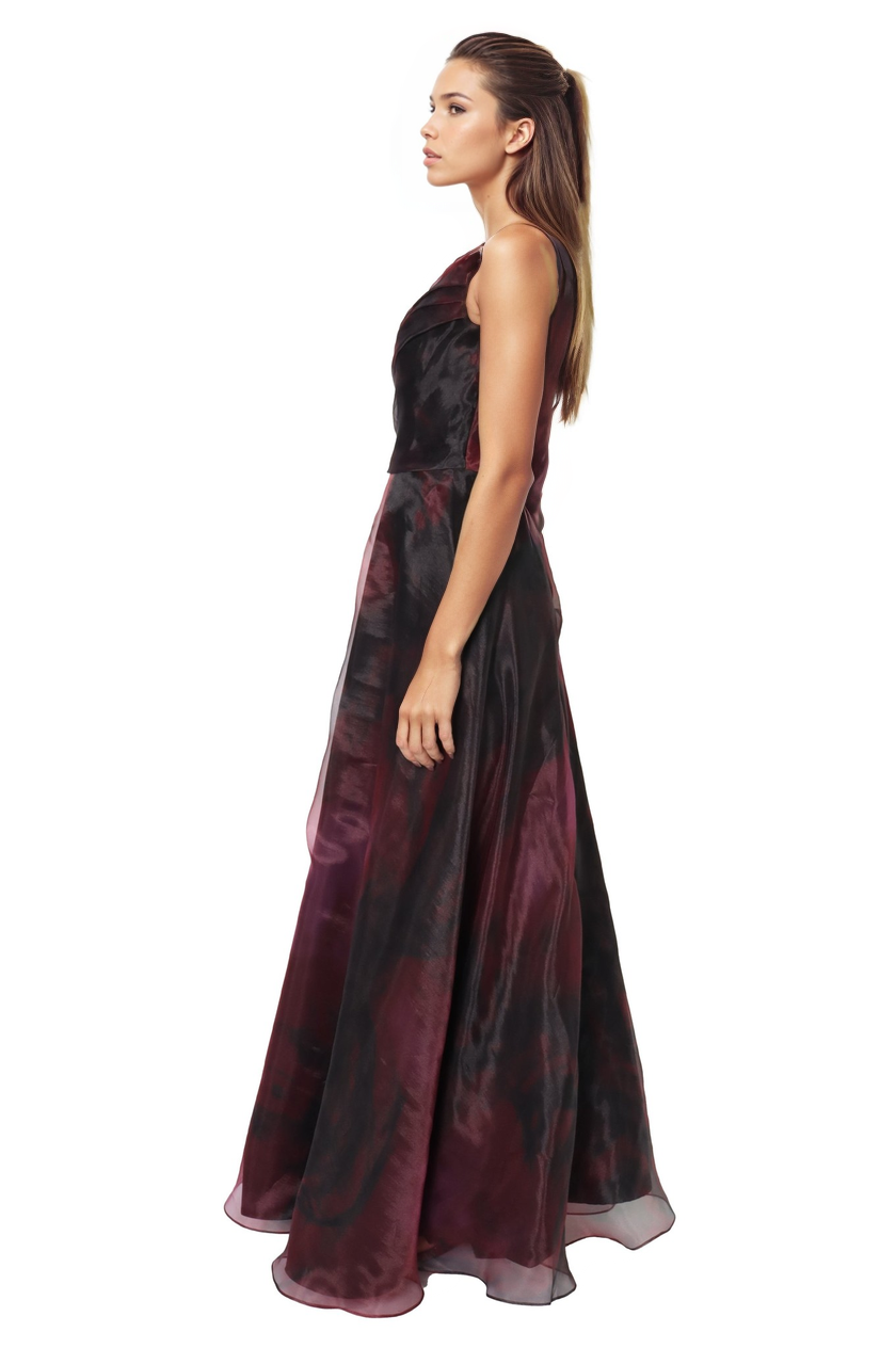 One Shoulder A-line Organza Gown Gown Rene Ruiz Collection