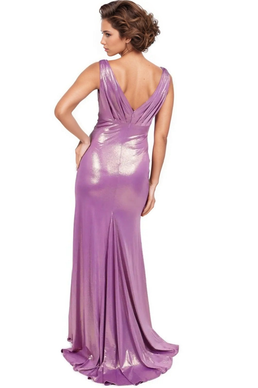 V-Neck Stretch Gown Gown Rene Ruiz Collection