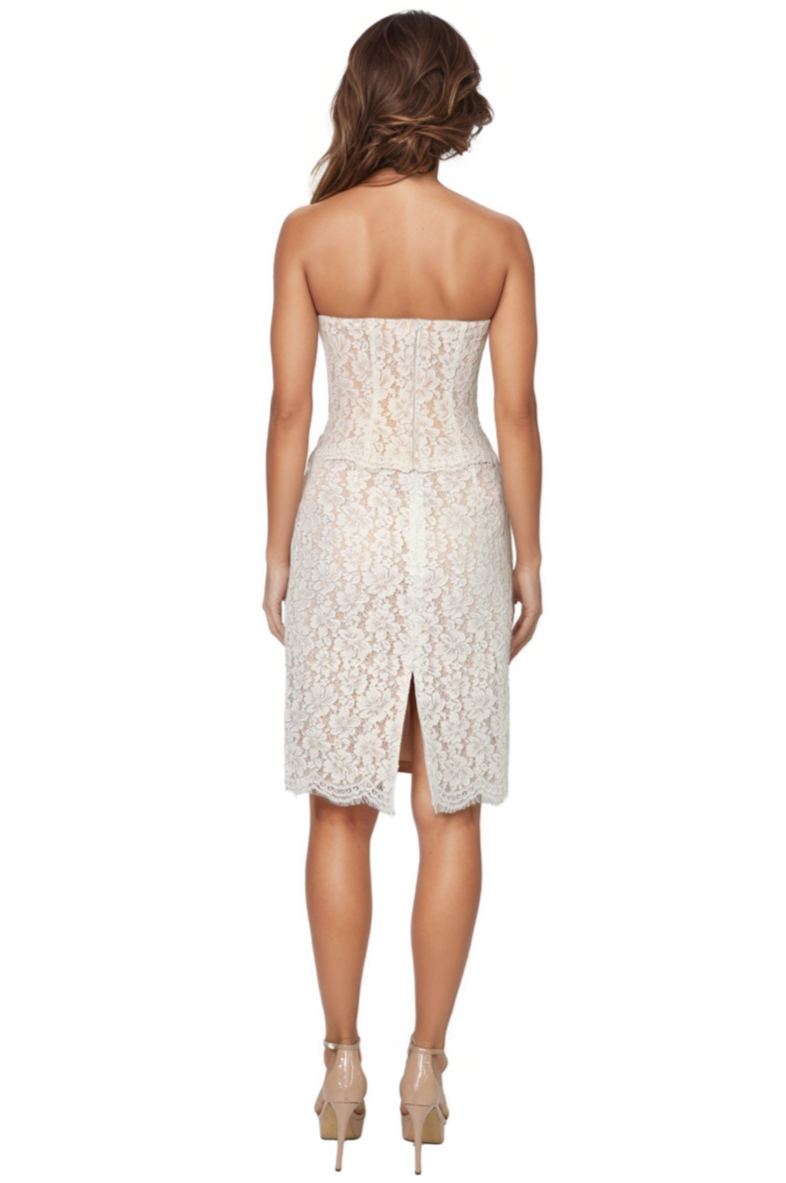 Knee-Length Lace Skirt Skirt Rene Ruiz Collection