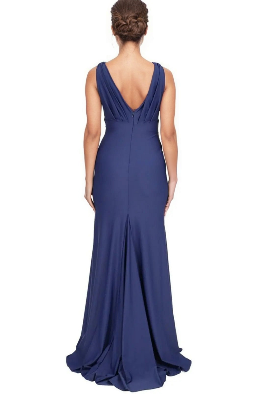 V-Neck Stretch Gown Gown Rene Ruiz Collection