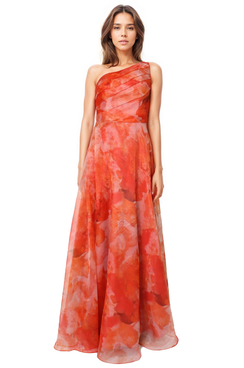One Shoulder A-line Organza Gown Gown Rene Ruiz Collection