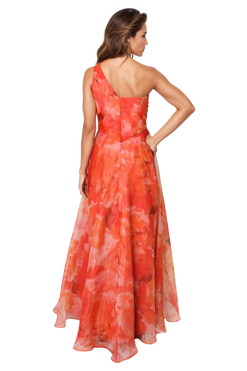 One Shoulder A-line Organza Gown Gown Rene Ruiz Collection