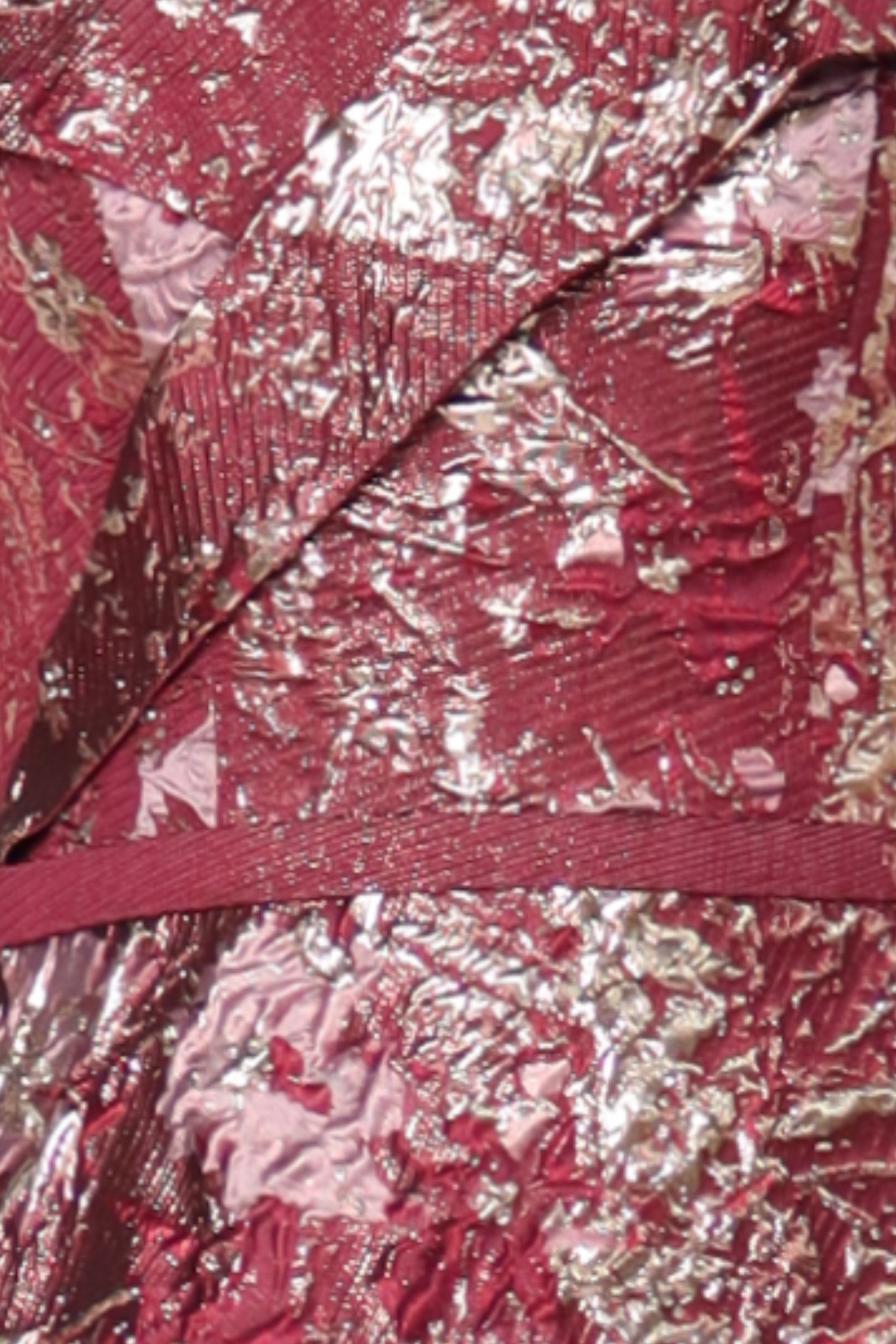 Off The Shoulder A-Line Brocade Gown Gown Rene Ruiz Collection