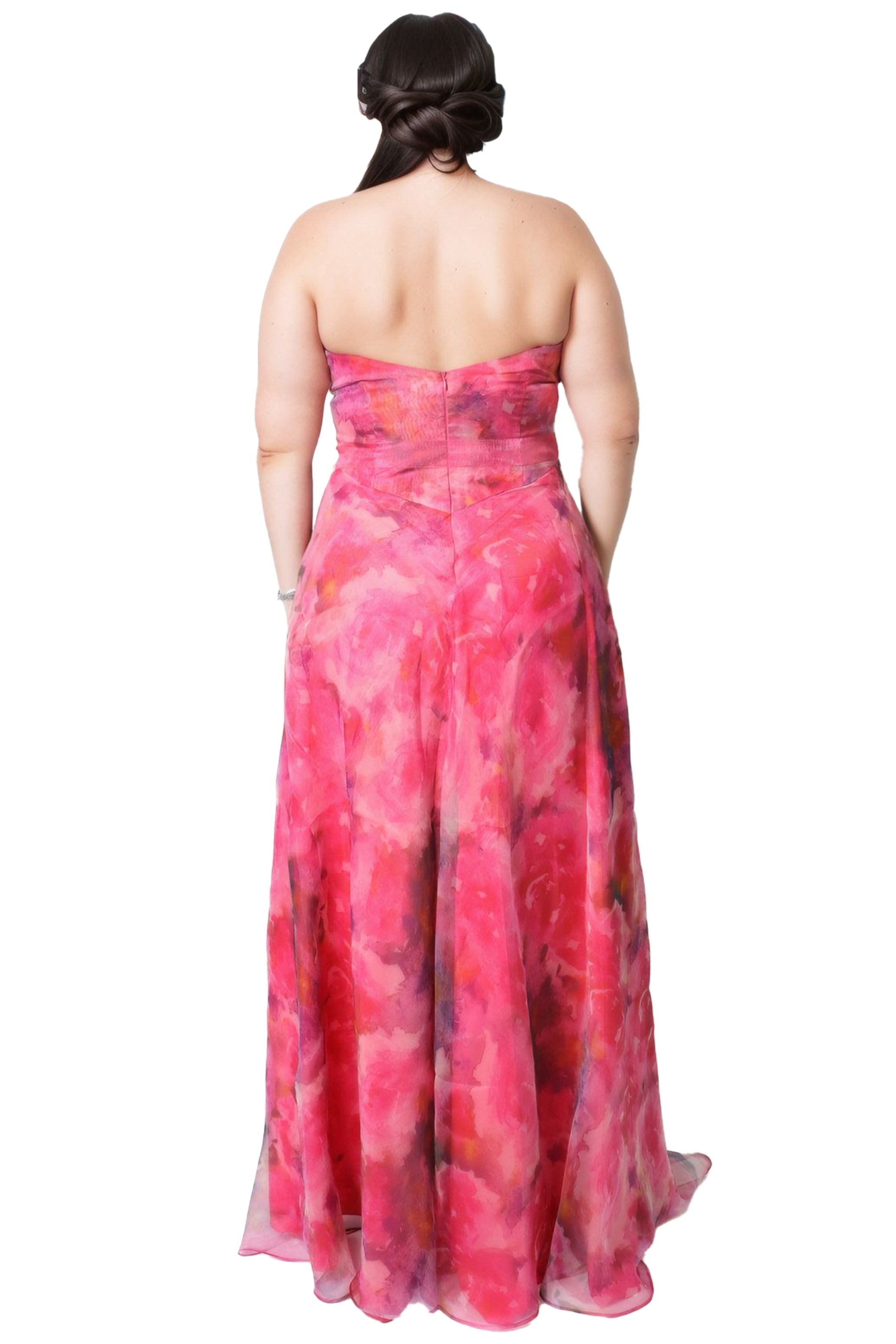 Strapless Organza Gown Gown Rene Ruiz Collection