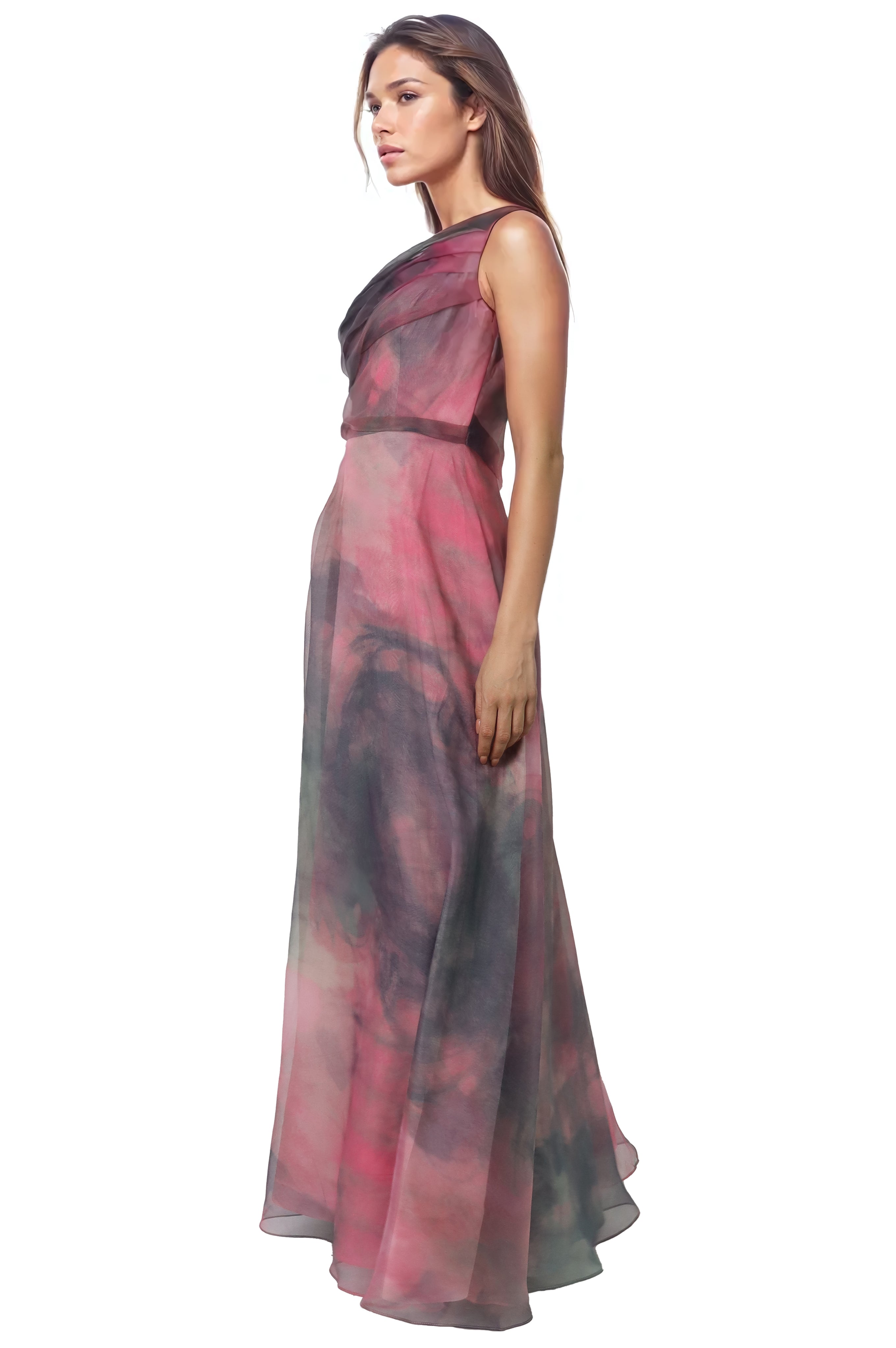 One Shoulder A-line Organza Gown Gown Rene Ruiz Collection