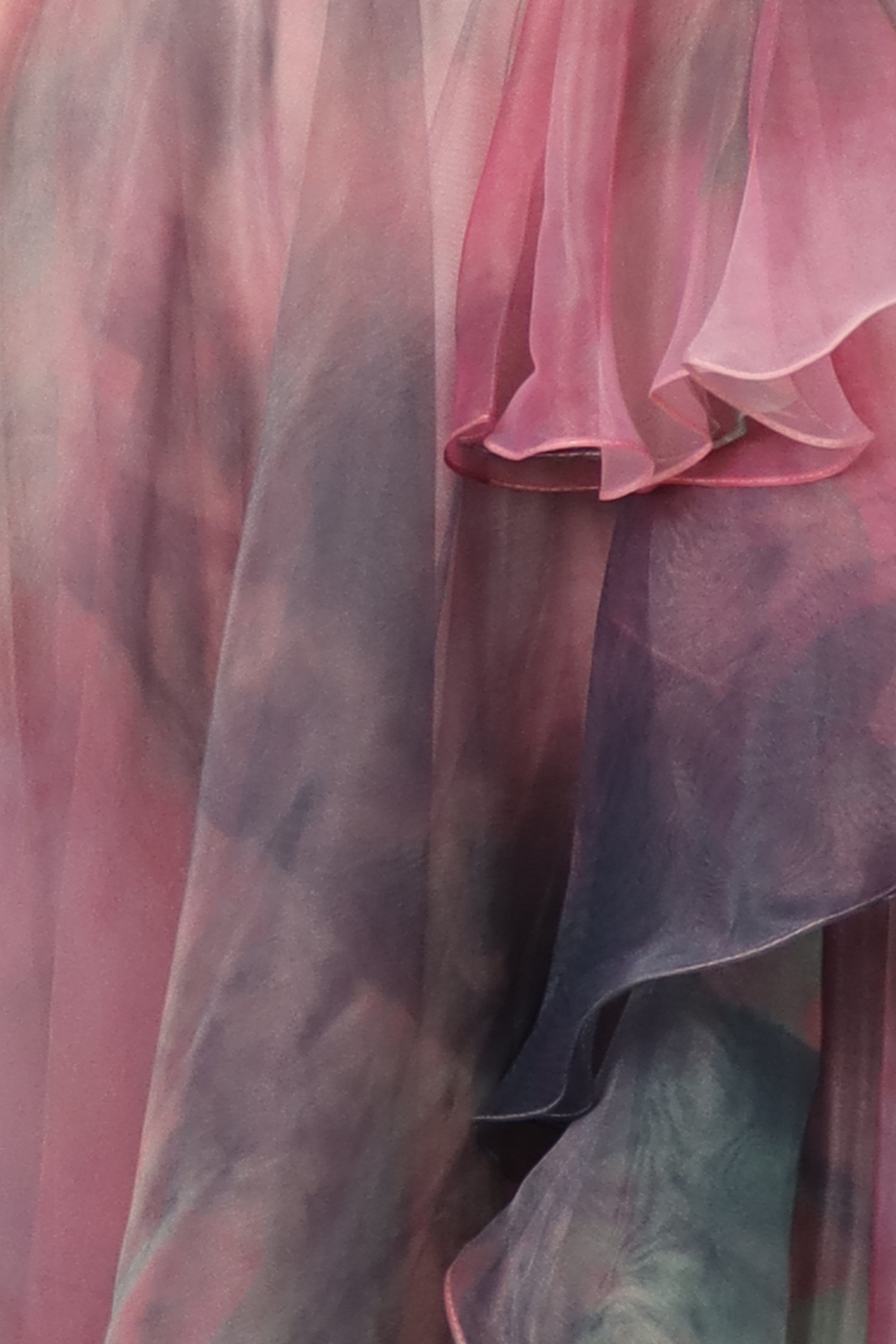 Strapless Ruffled Organza A-Line Gown Gown Rene Ruiz Collection