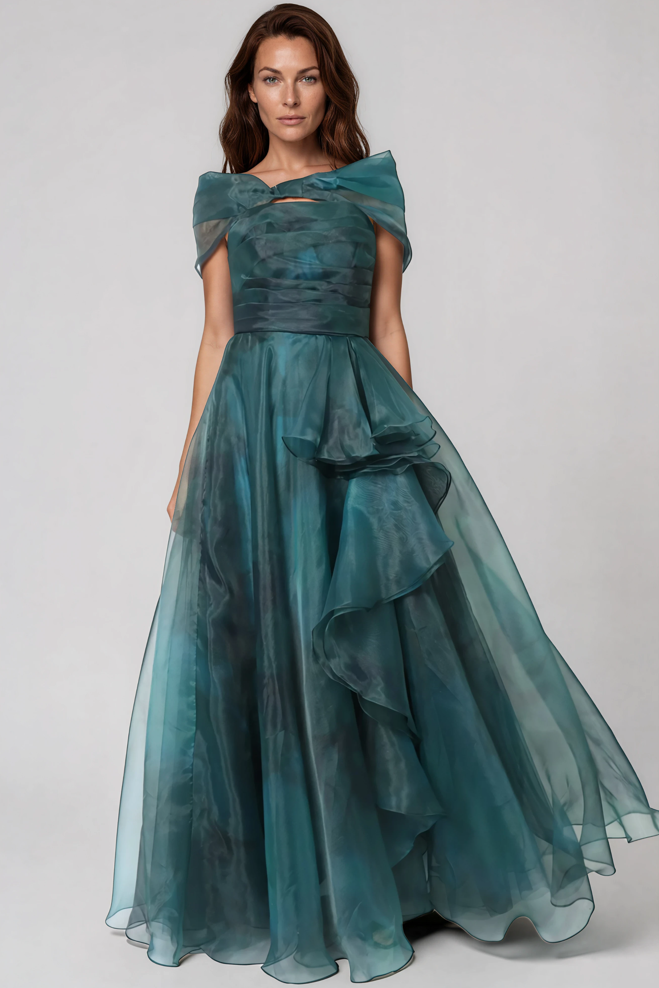 Off The Shoulder Organza Bolero Accessory Rene Ruiz Collection