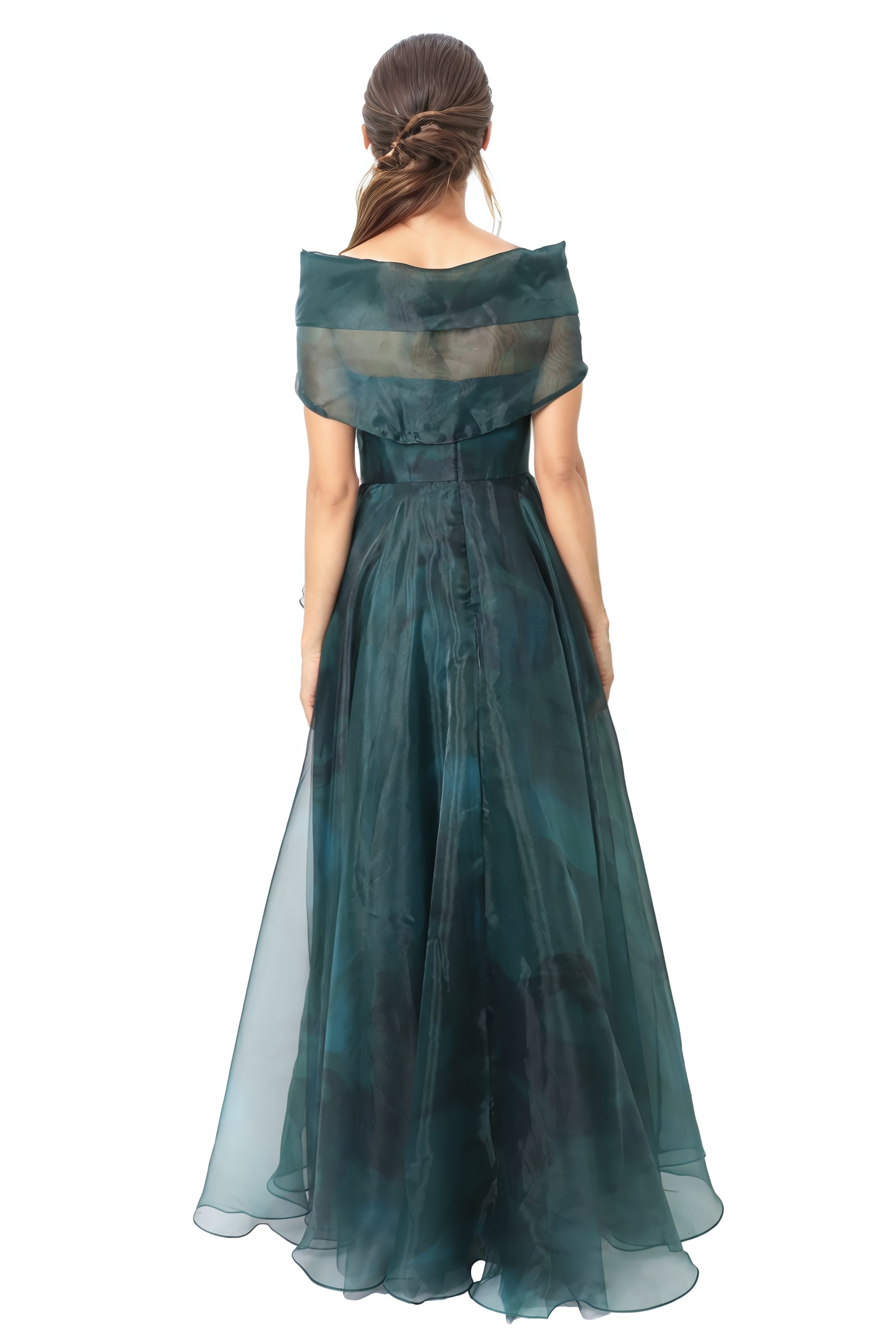 Off The Shoulder Organza Bolero Gown Rene Ruiz Collection