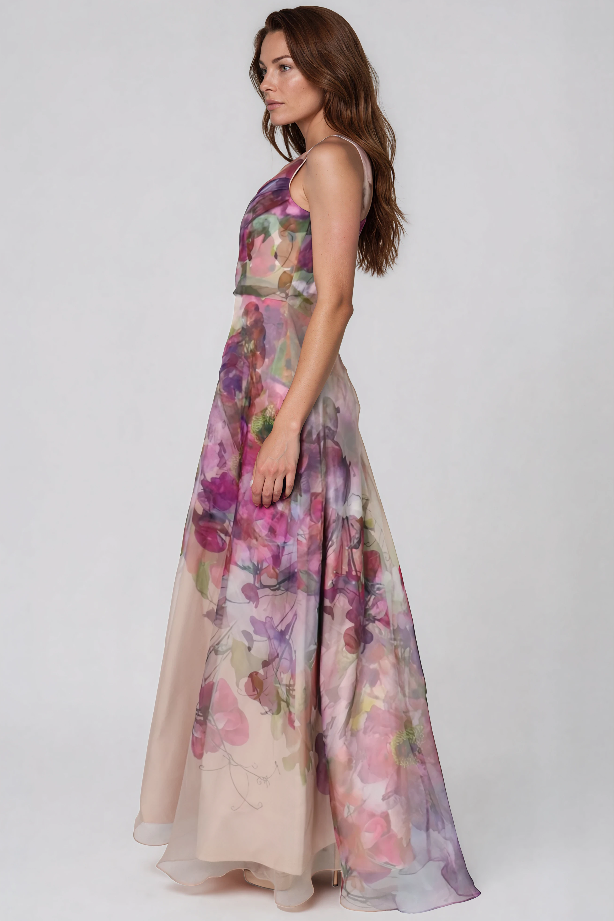 One Shoulder A-line Organza Gown Gown Rene Ruiz Collection