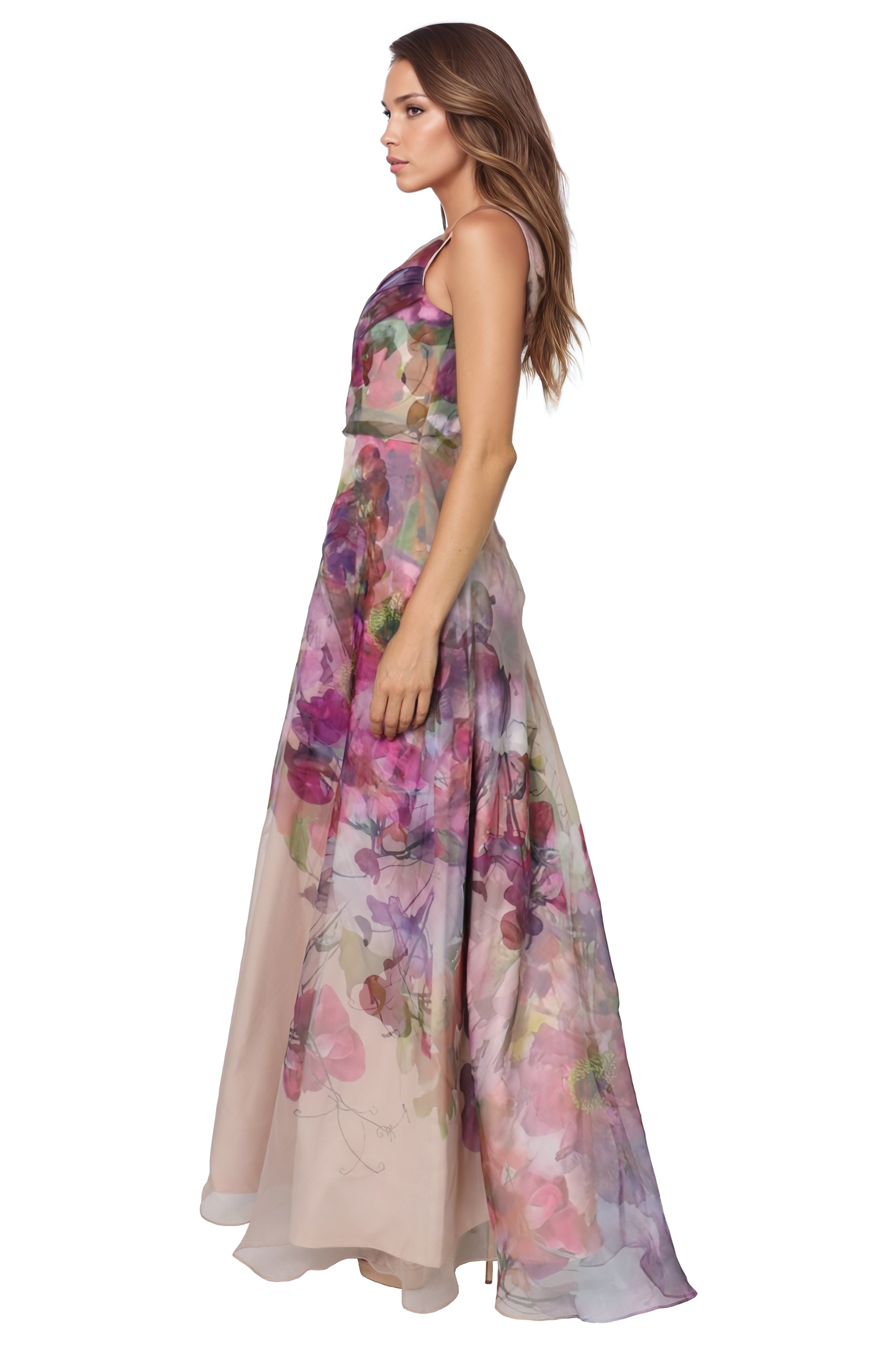 One Shoulder A-line Organza Gown Gown Rene Ruiz Collection