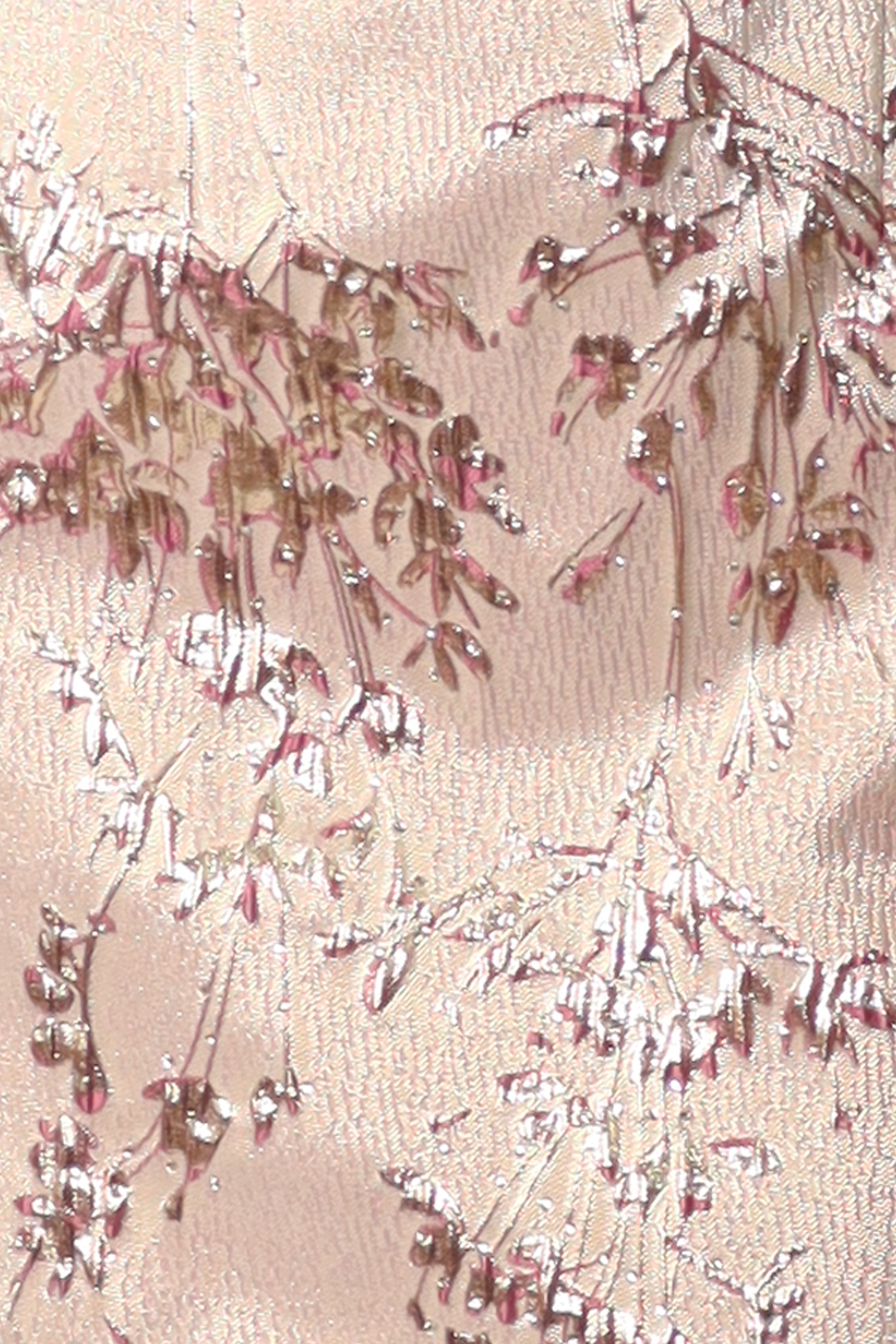 Off The Shoulder Brocade Fit And Flare Gown Gown Rene Ruiz Collection