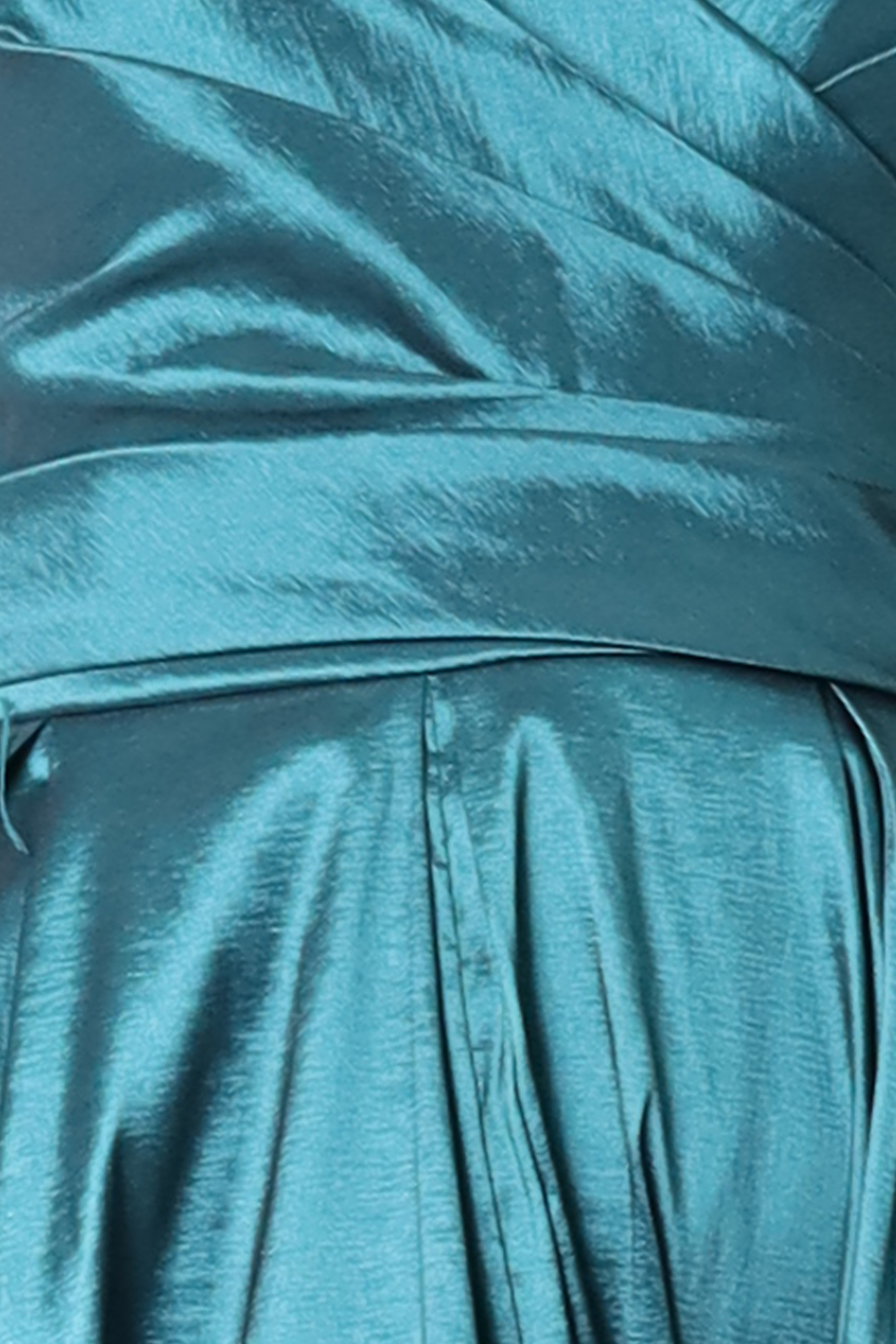 Strapless A-Line Taffeta Gown With Pockets and Slit Gown Rene Ruiz Collection