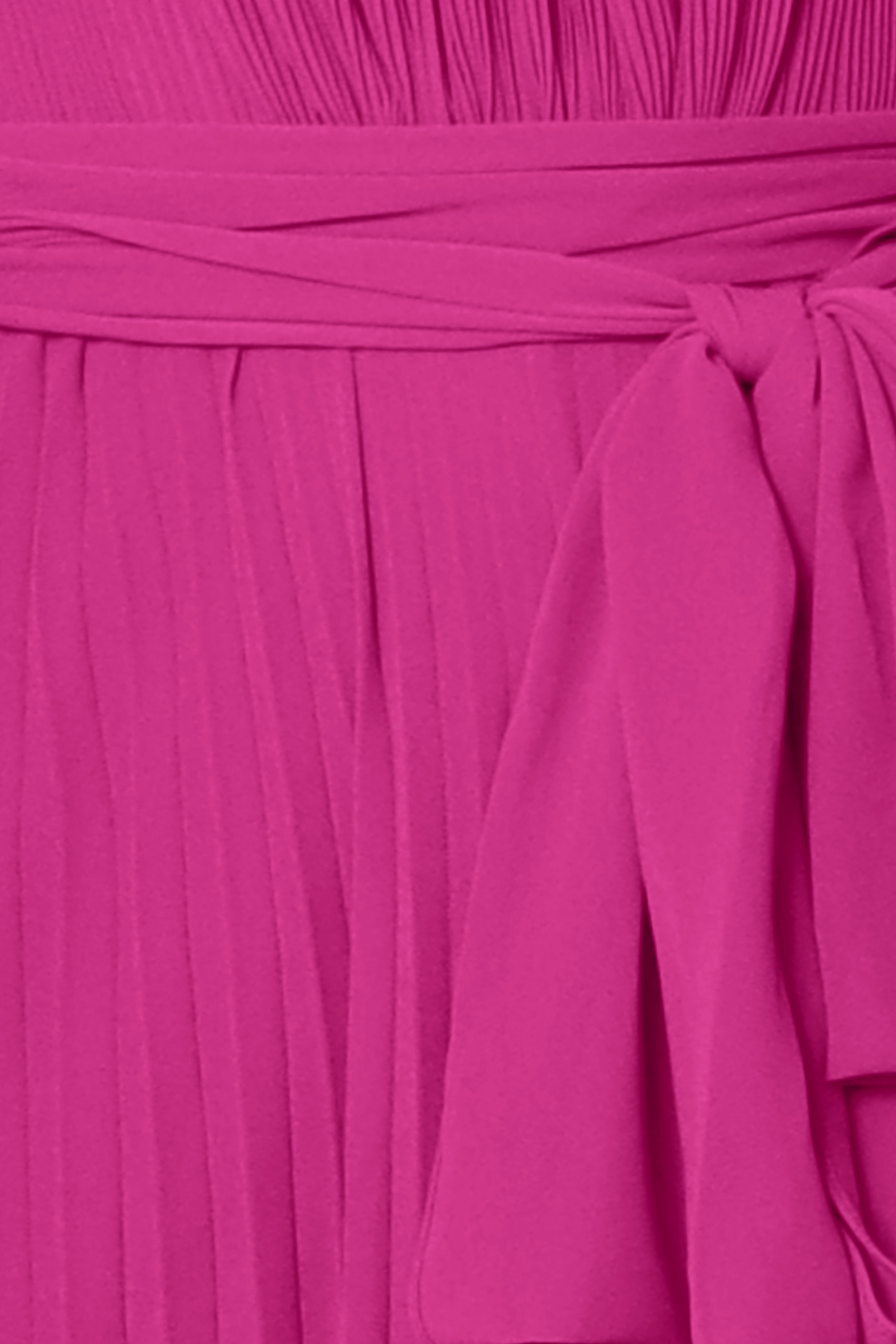 Strapless Sweetheart Pleated Chiffon Jumpsuit
