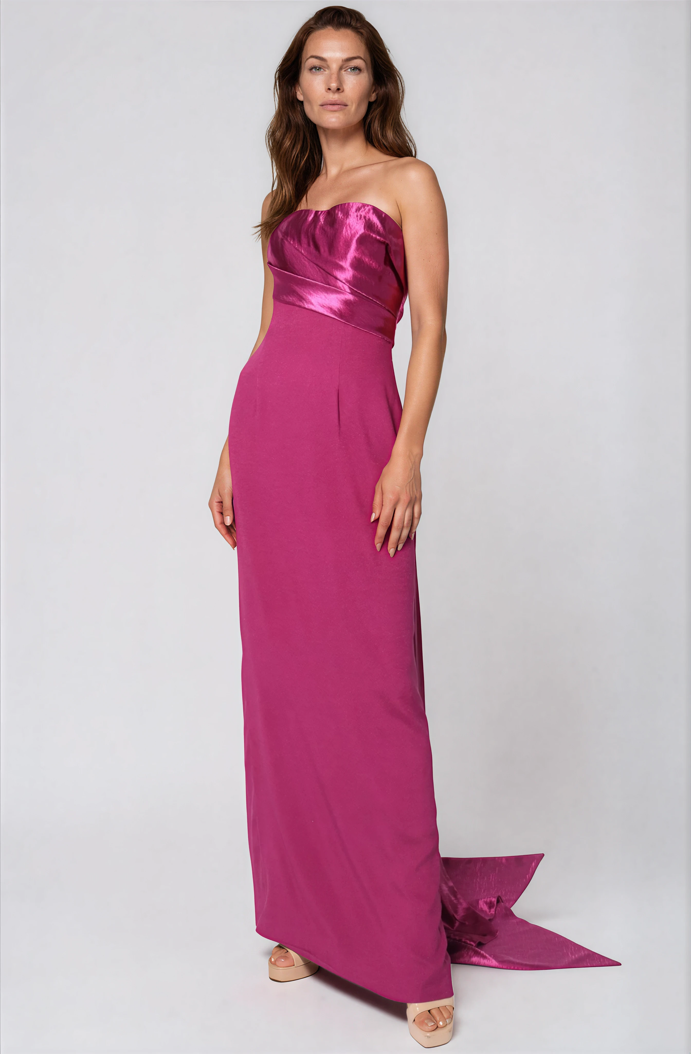 Mermaid Gown With Off The Shoulder Bows Gown Rene Ruiz Collection