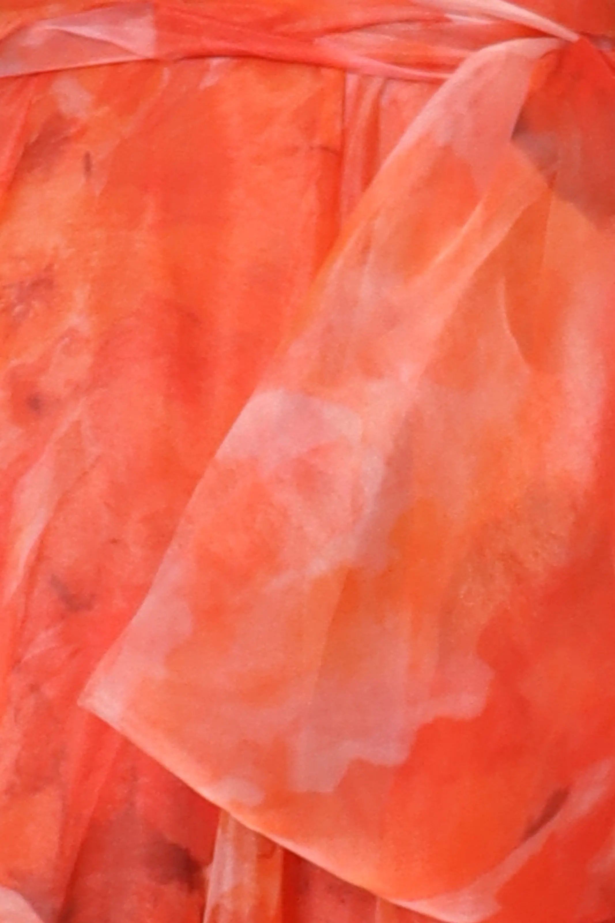 Strapless Organza Gown With Belt Gown Rene Ruiz Collection