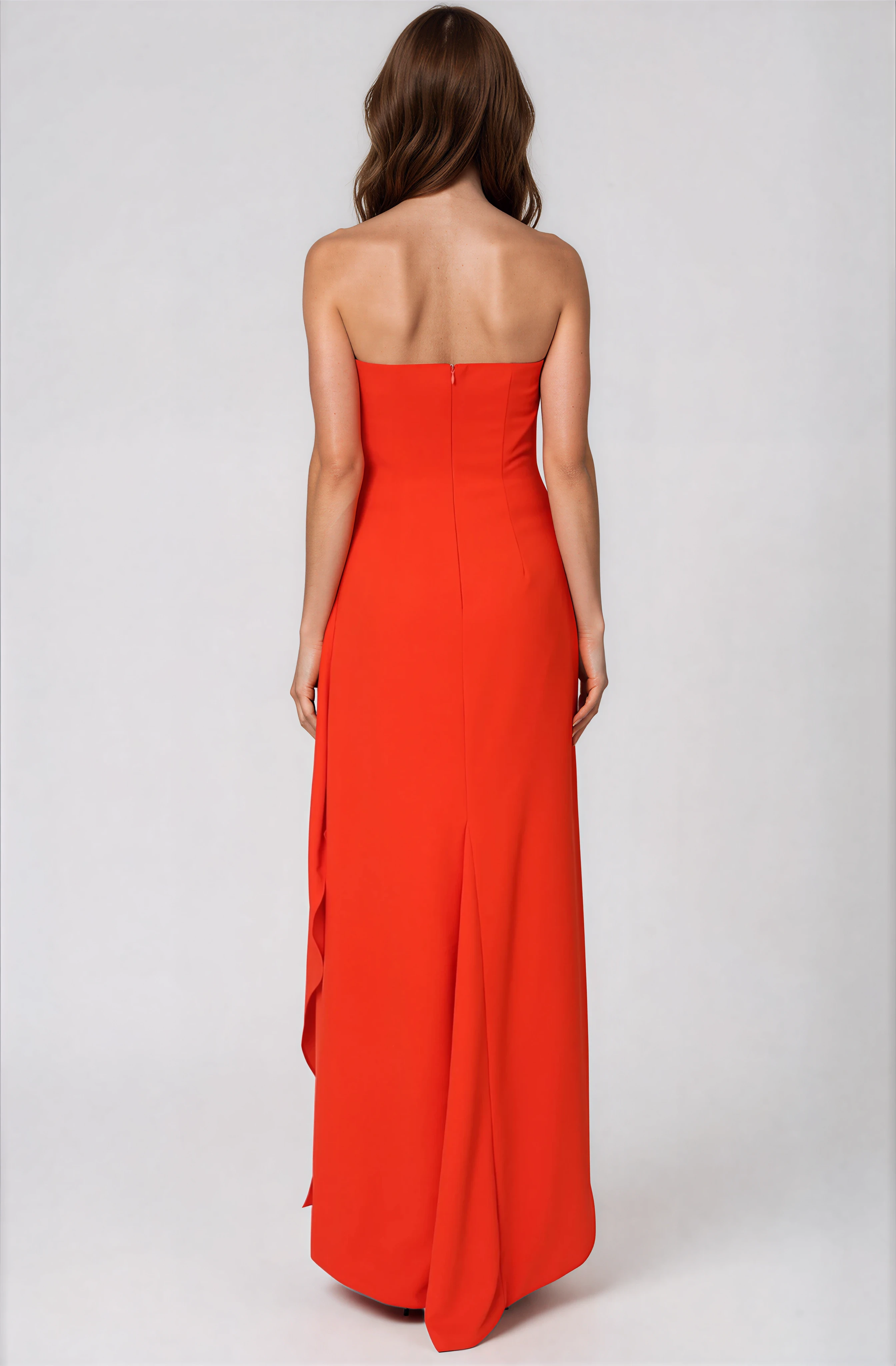 Hand Draped Strapless Crepe Gown Gown Rene Ruiz Collection
