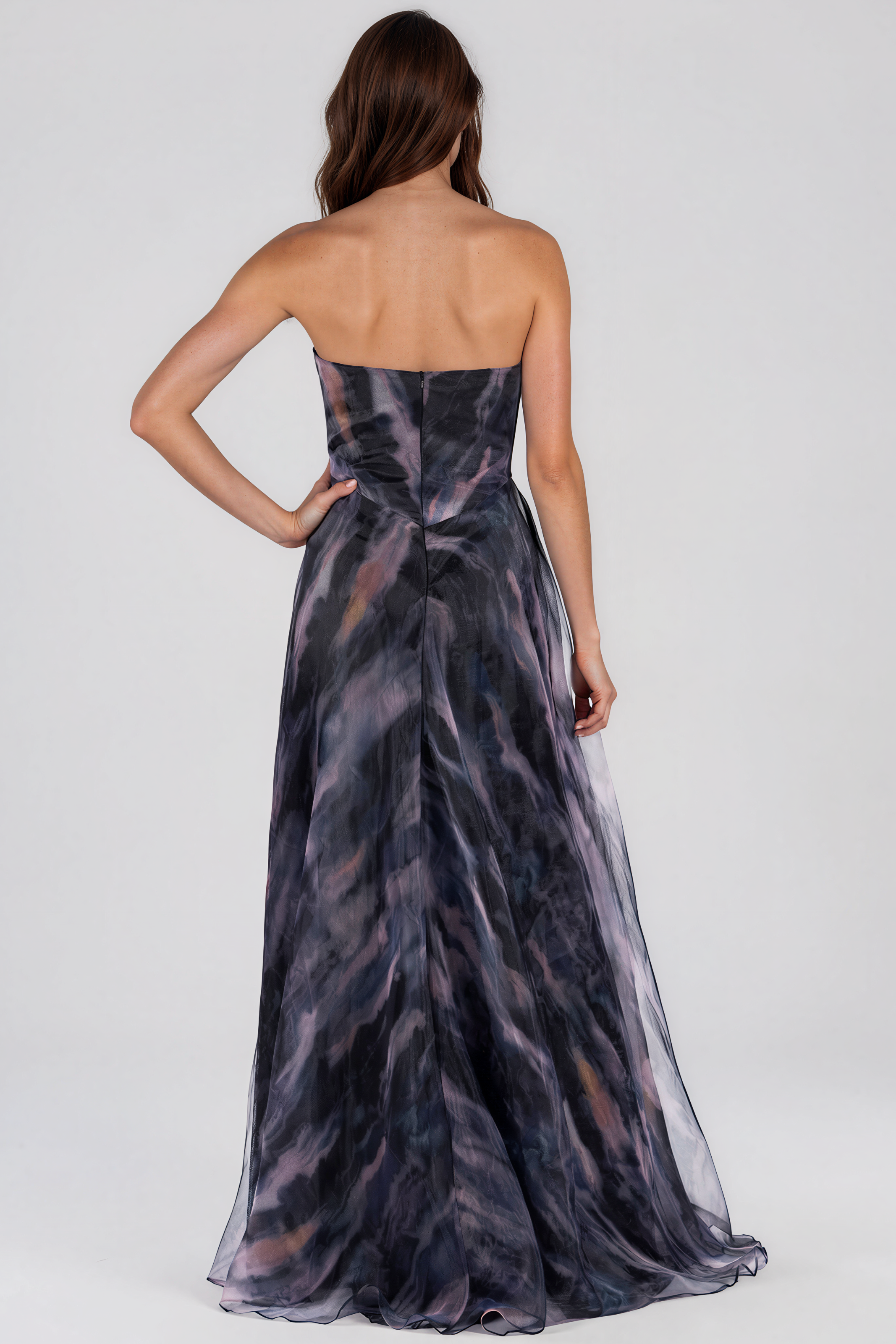 Strapless Organza Gown Gown Rene Ruiz Collection