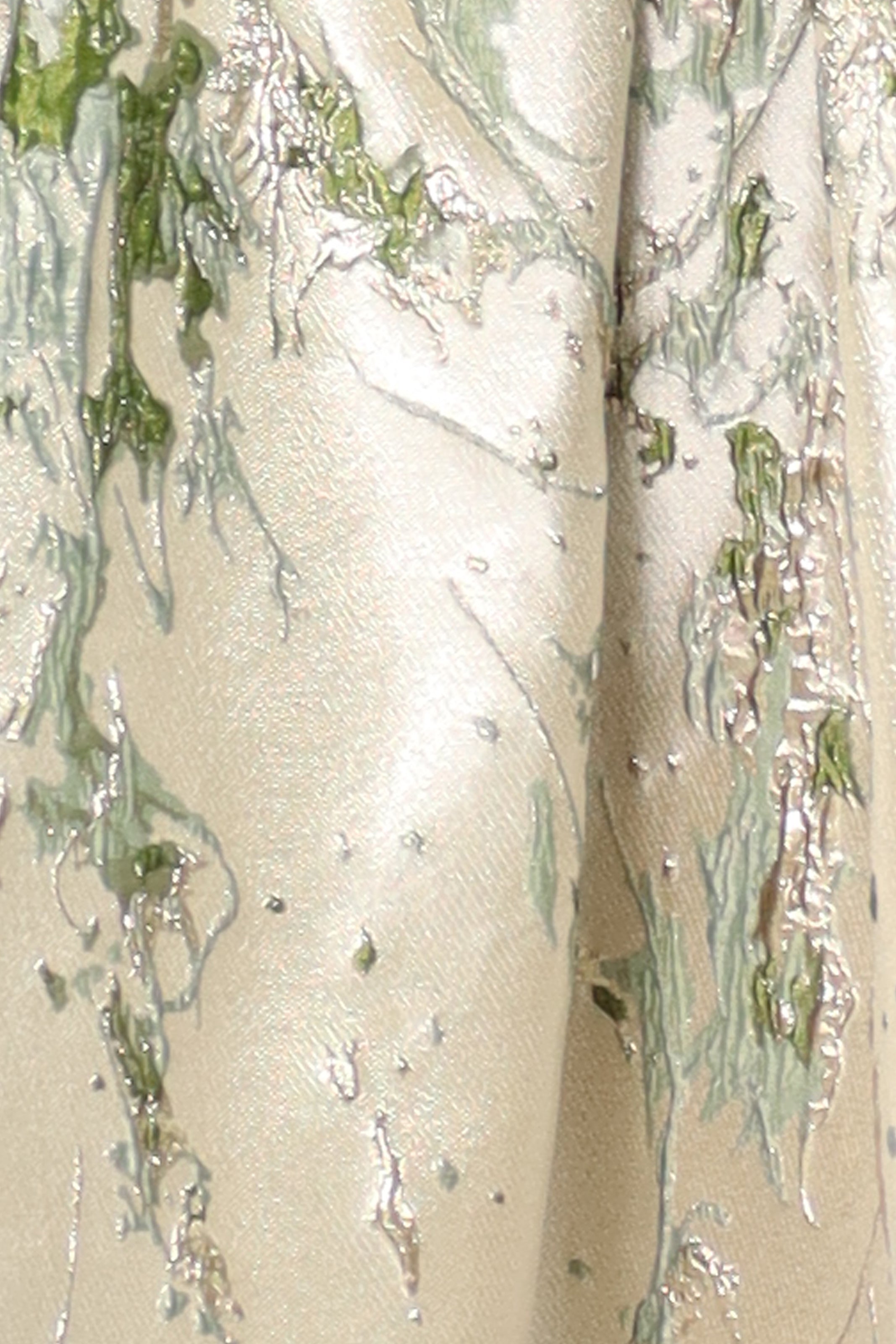Puff Sleeve A-line Brocade Cocktail Rene Ruiz Collection