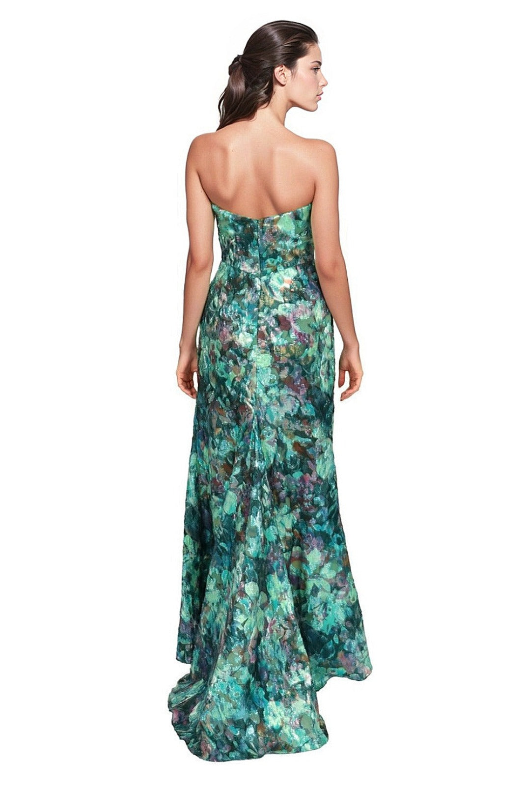 Strapless Sweetheart Draped Gown