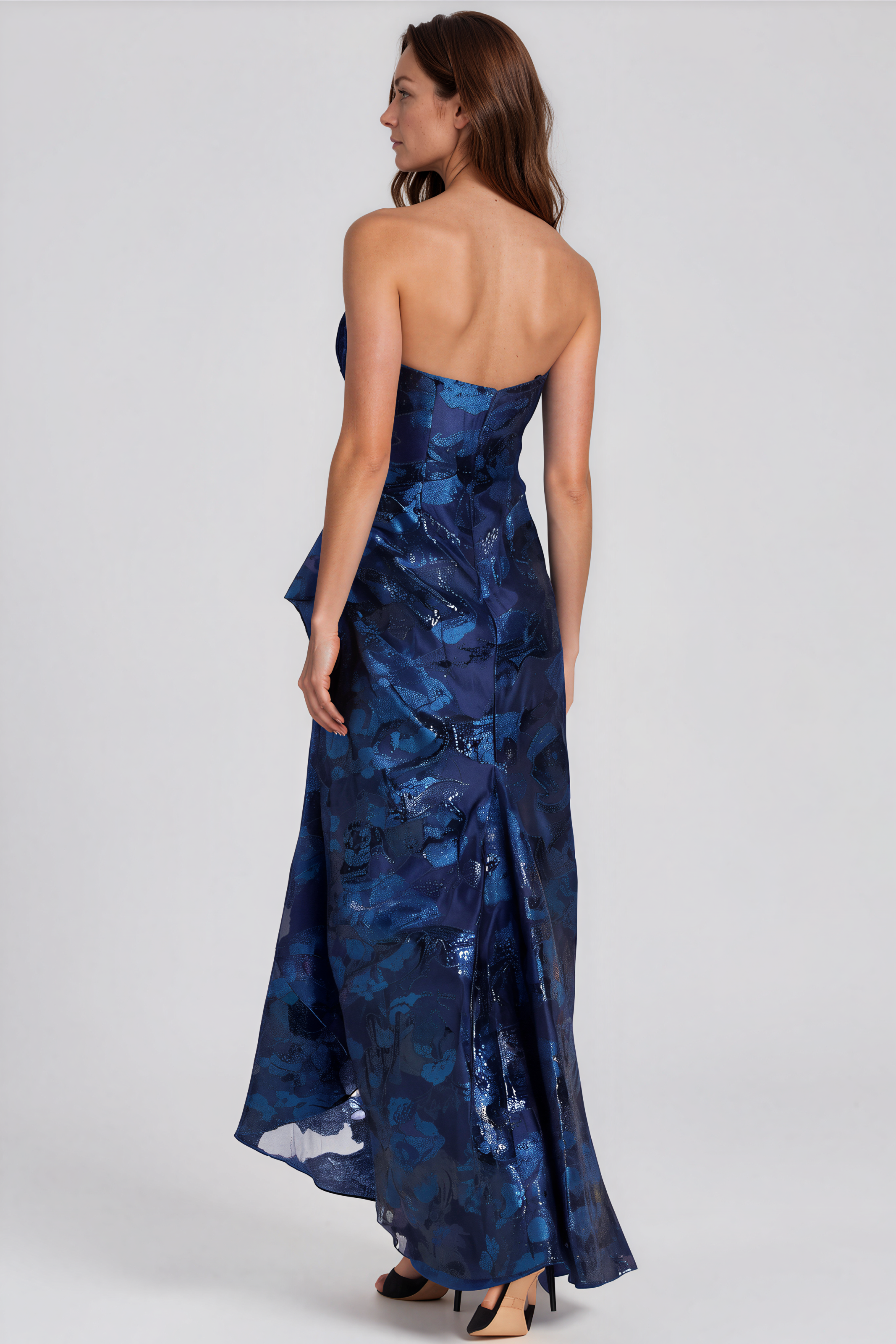 Strapless Sweetheart Fil Coupe Column Gown Gown Rene Ruiz Collection