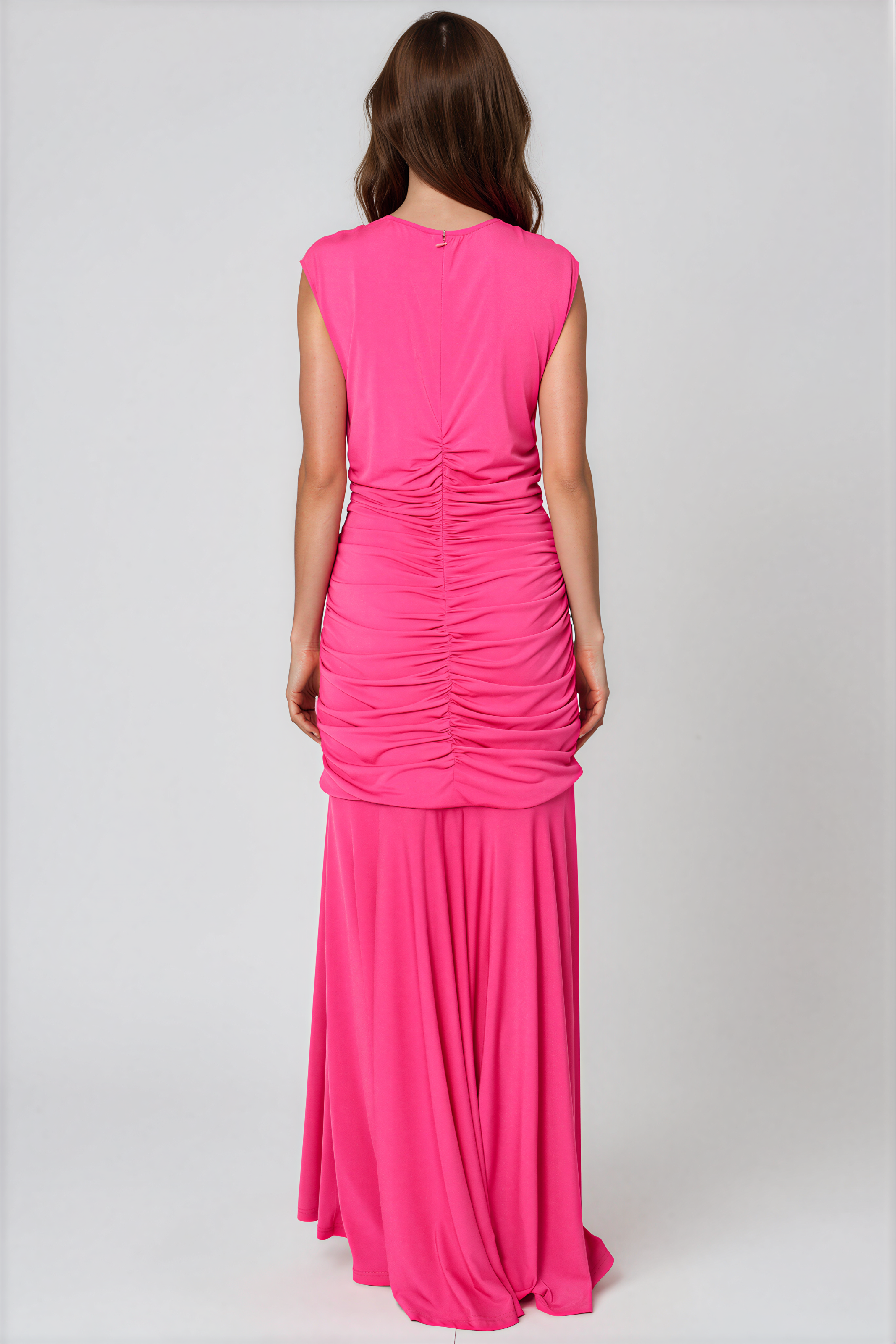 Hand Draped 2 in 1 Zip Off Stretch Knit Dress