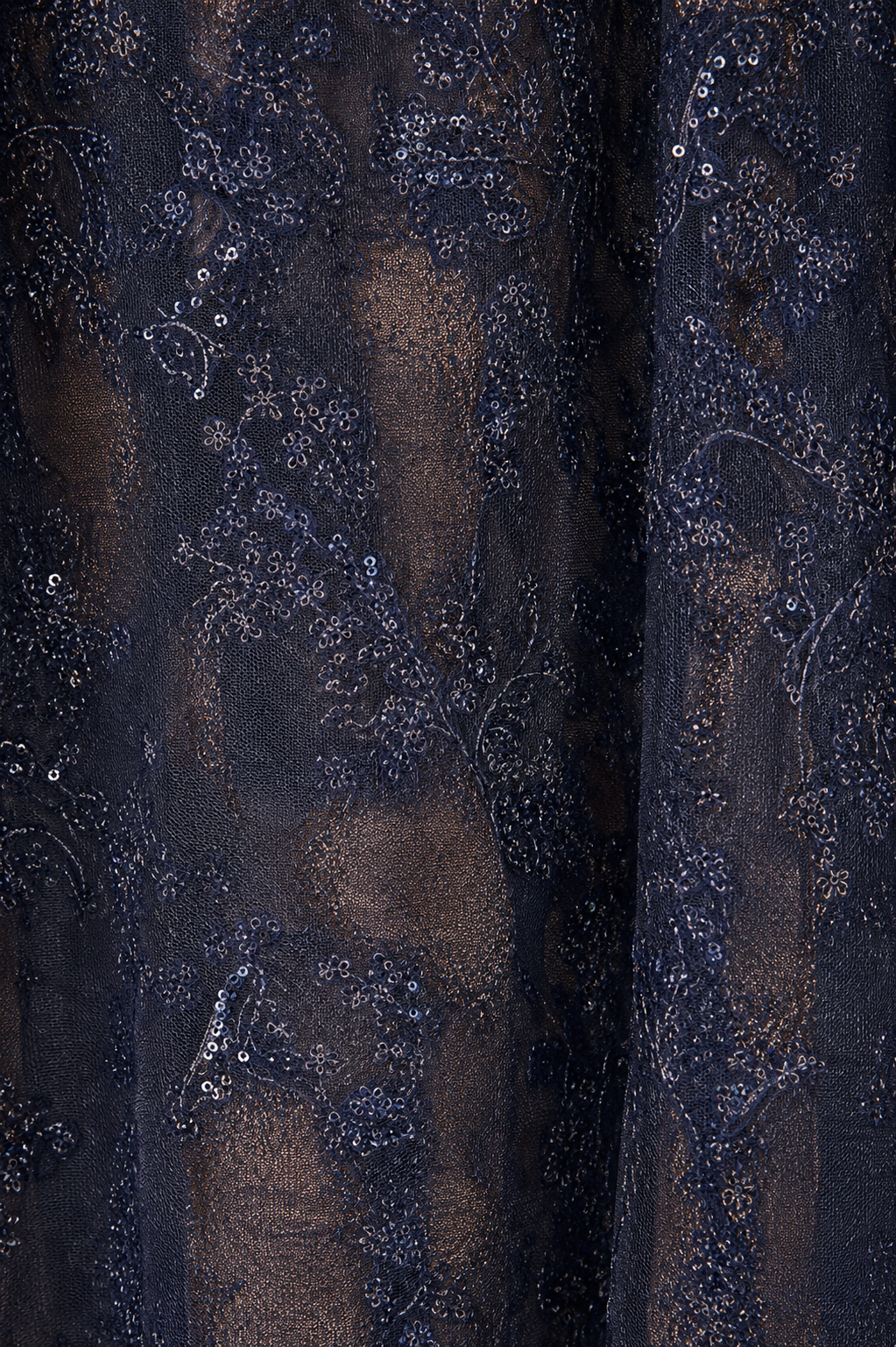 Floral Embroidered Strapless A-Line Gown (boca stock) Gown Rene Ruiz Collection