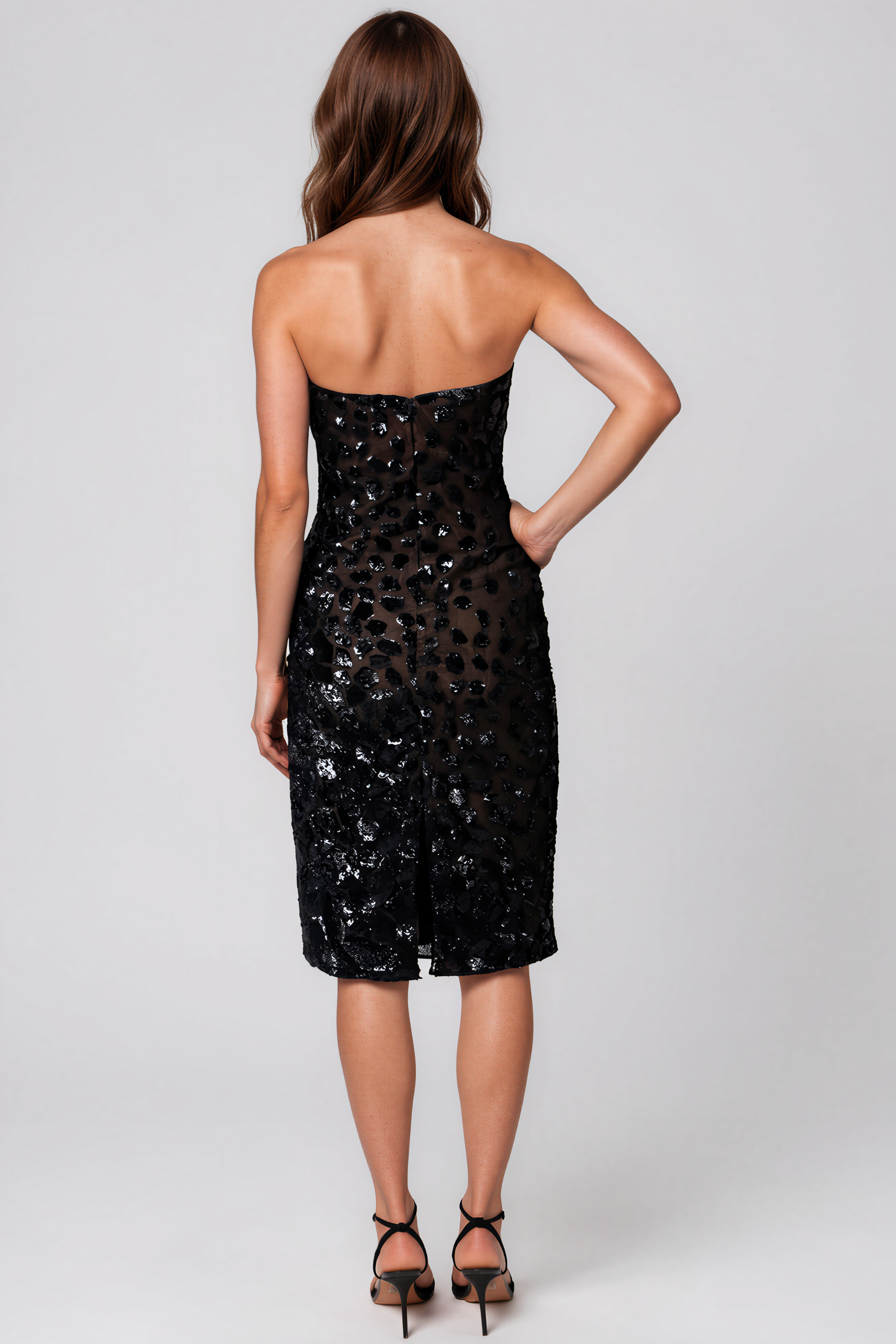 Strapless Sequin Sheath Cocktail Cocktail Rene Ruiz Collection
