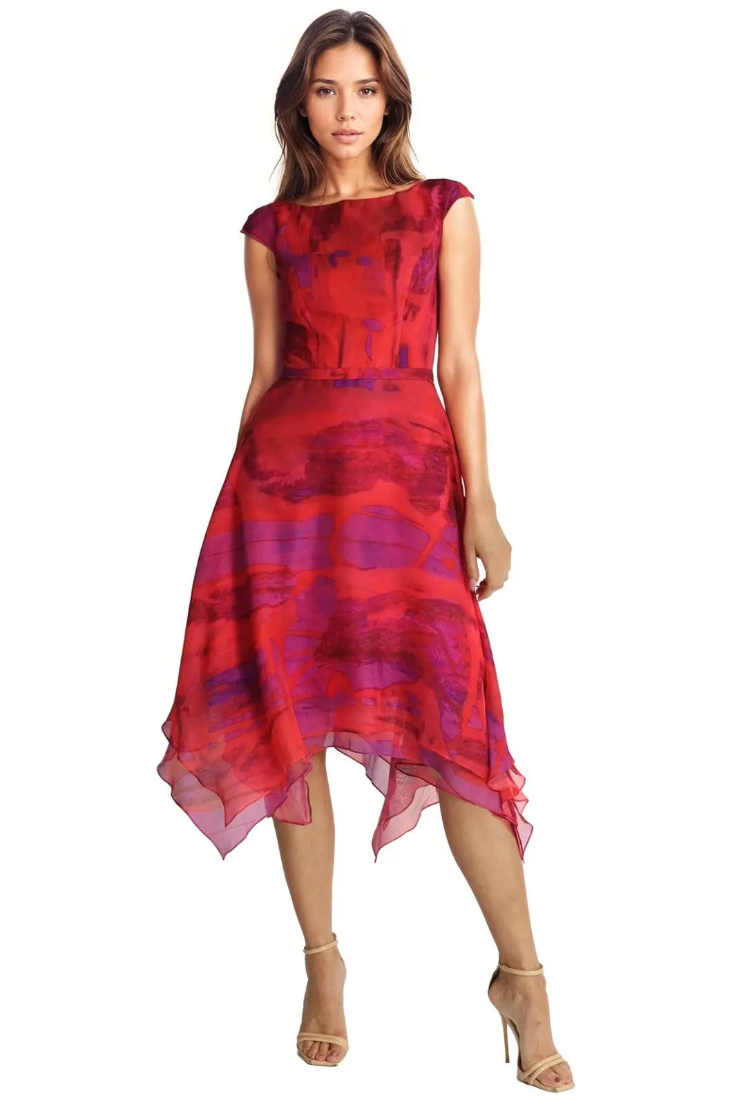 Cap Sleeve Boatneck Cocktail Cocktail Rene Ruiz Collection