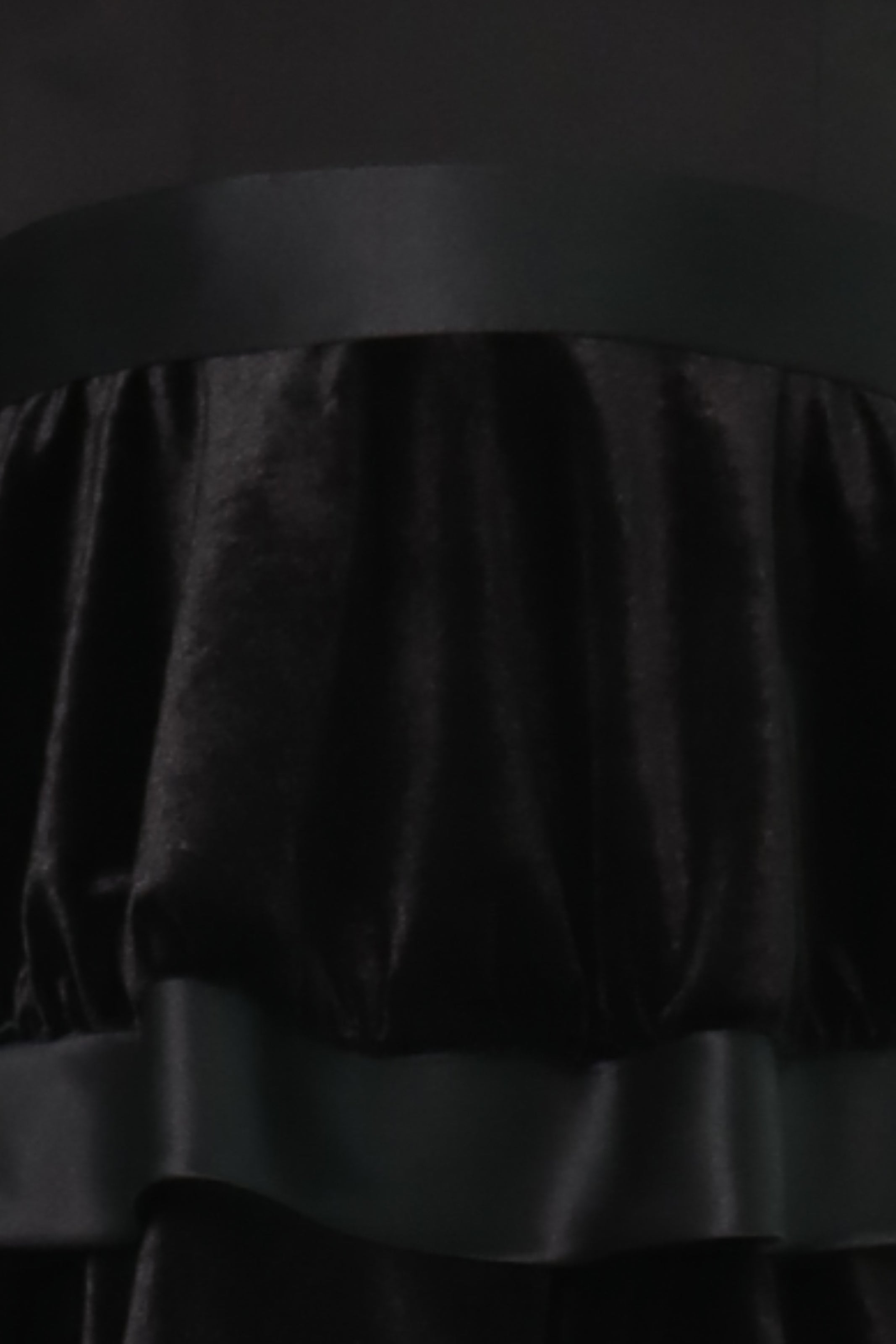 Long Sleeve Tiered Velvet Ruffle A-Line Cocktail Cocktail Rene Ruiz Collection