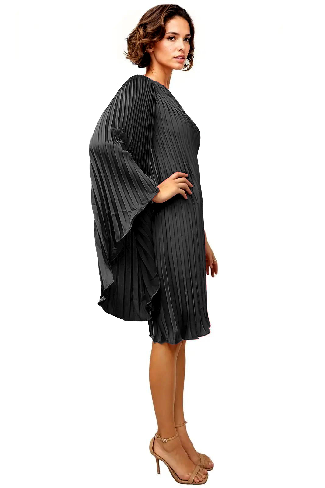 One Shoulder Pleated Cocktail Cocktail Rene Ruiz Collection