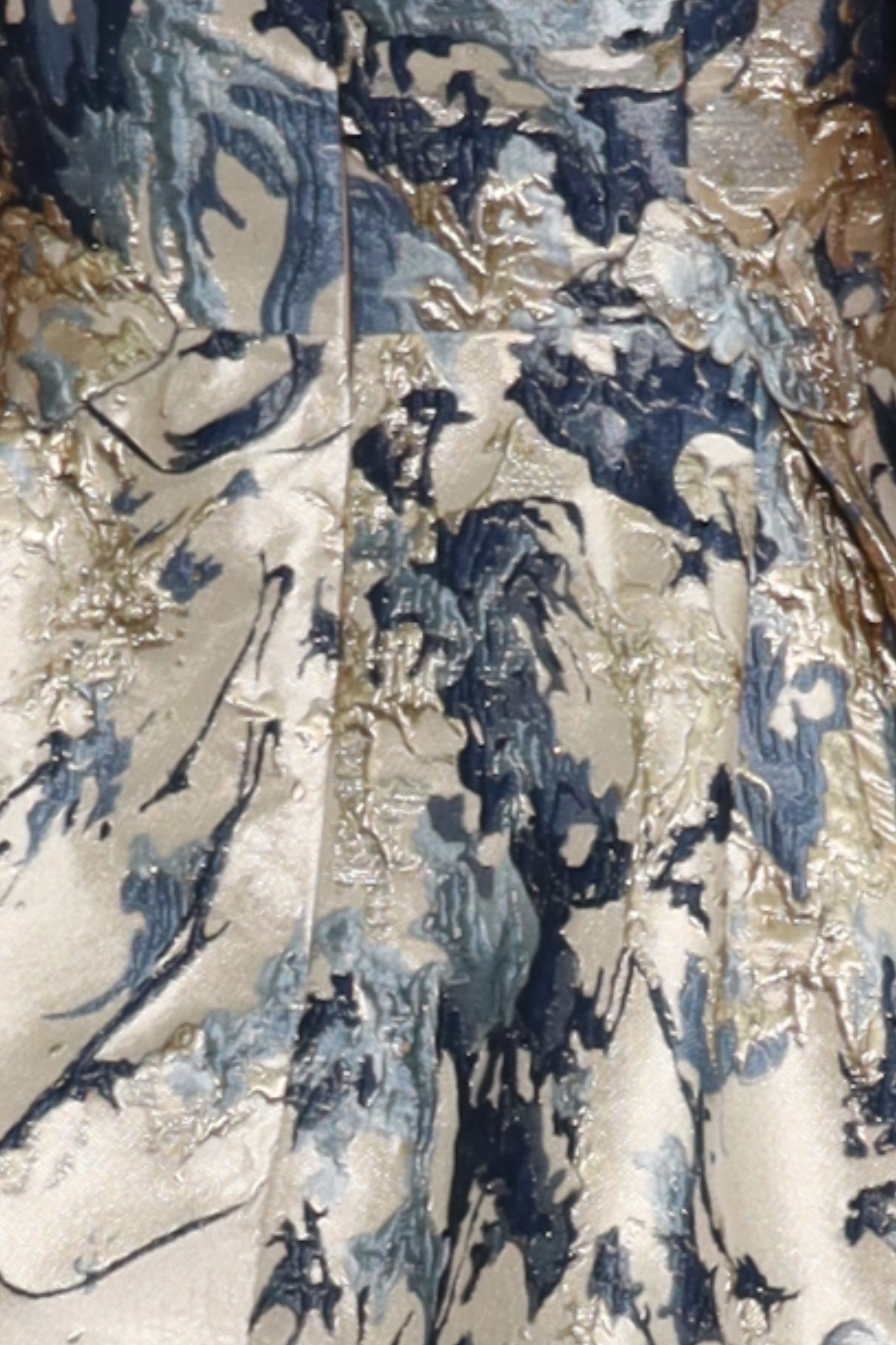 Puff Sleeve A-line Brocade Cocktail Cocktail Rene Ruiz Collection