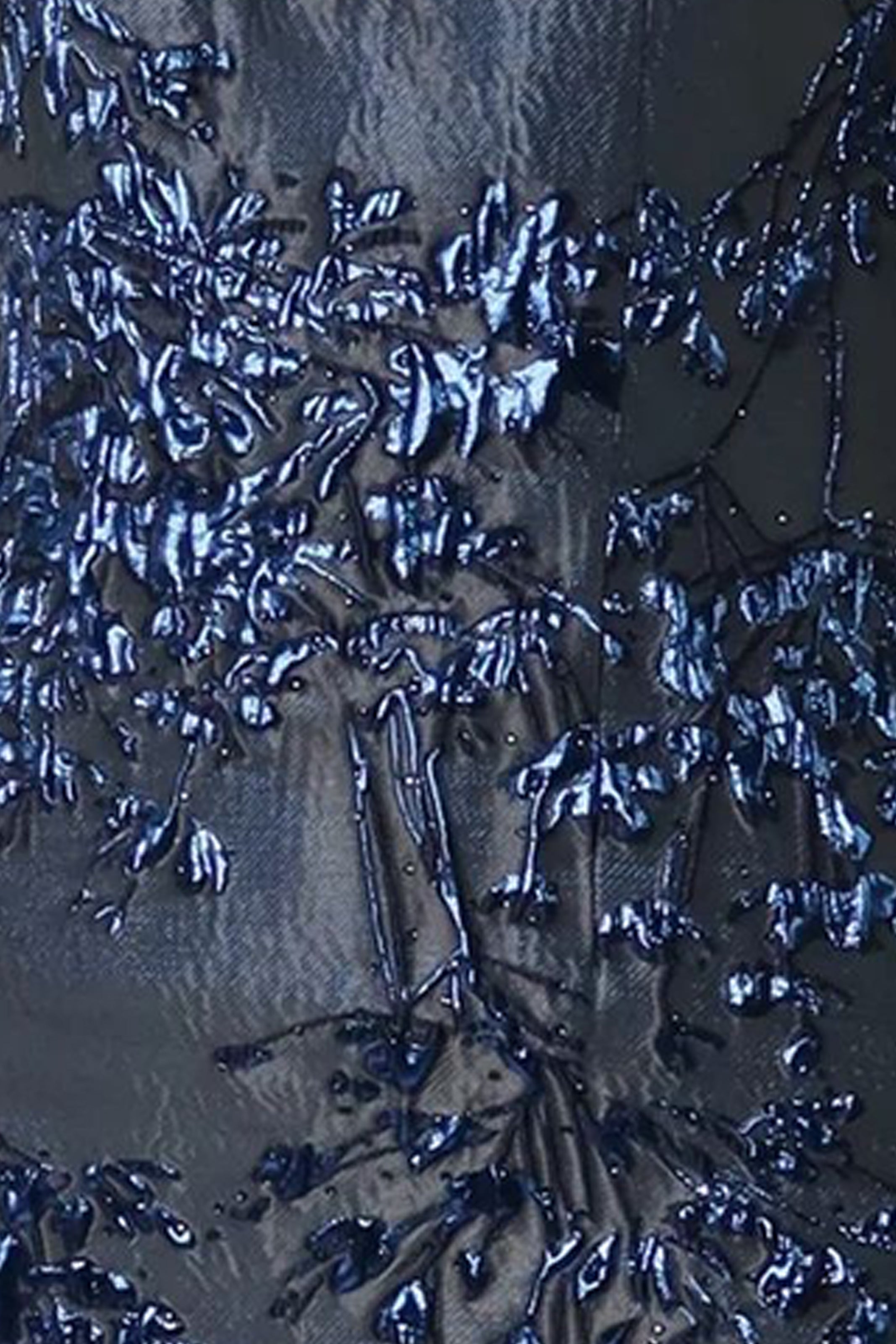 Off The Shoulder Brocade Fit And Flare Gown