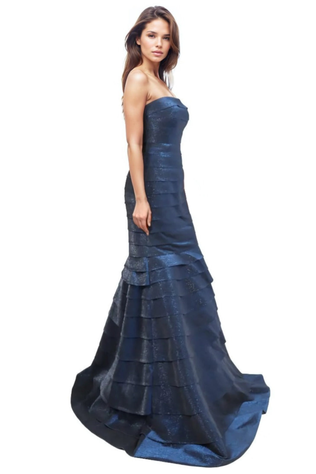Strapless Tiered Zip Off Gown Gown Rene Ruiz Collection