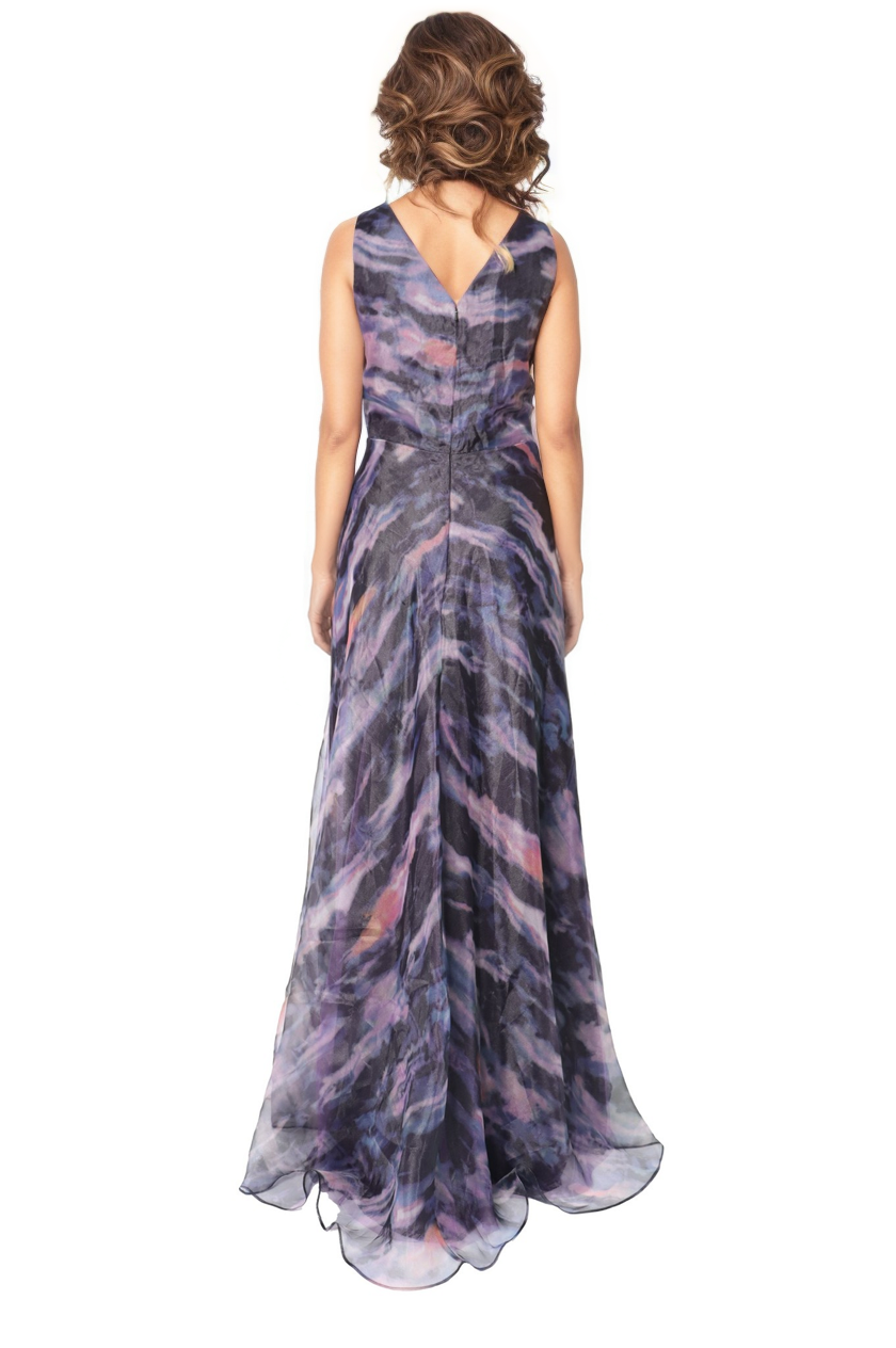 V-Neck Organza A-Line Gown Gown Rene Ruiz Collection