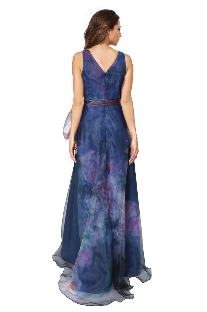 V-Neck Organza A-Line Gown Gown Rene Ruiz Collection