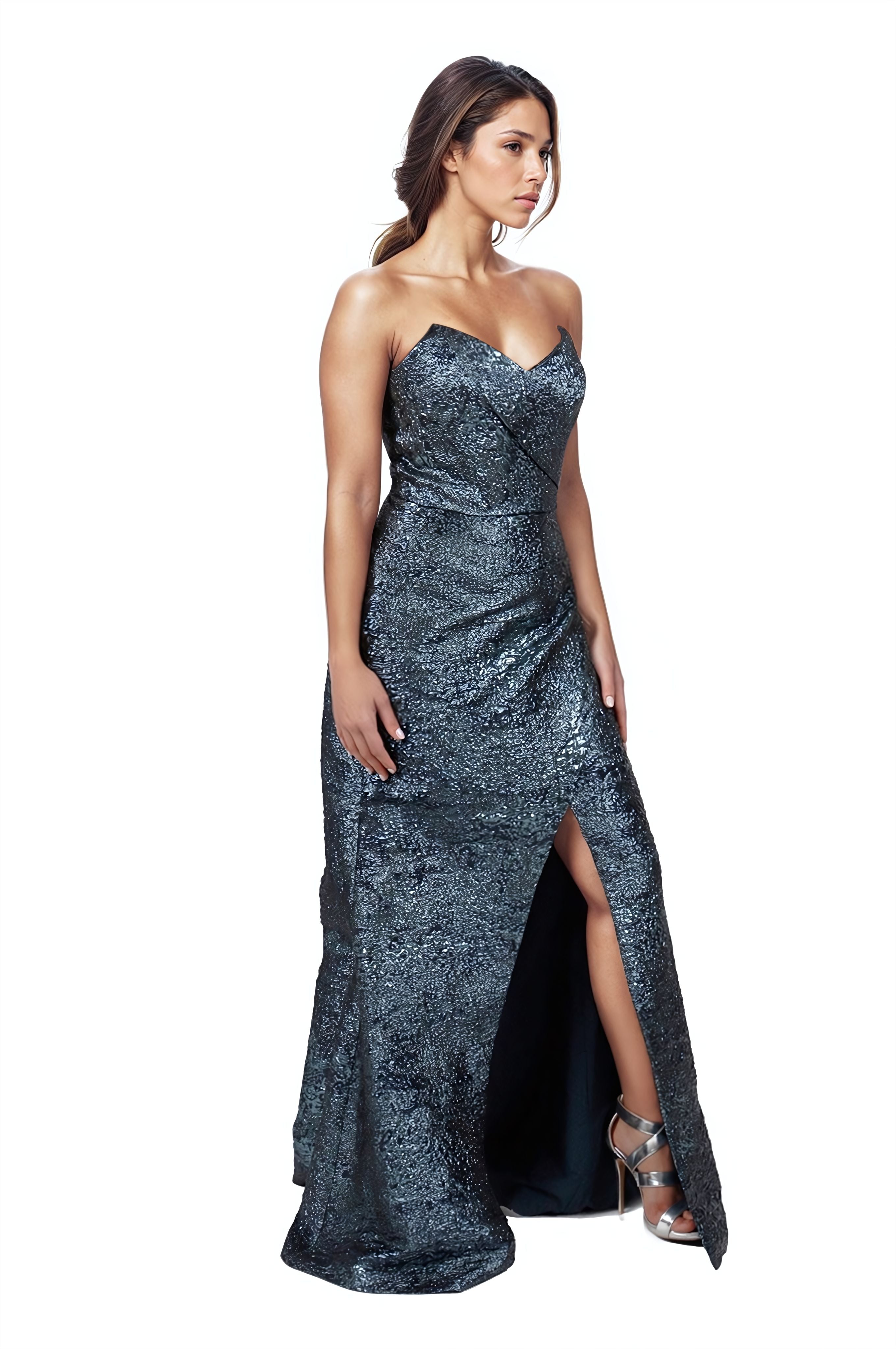 Strapless Fit and Flare Gown Gown Rene Ruiz Collection
