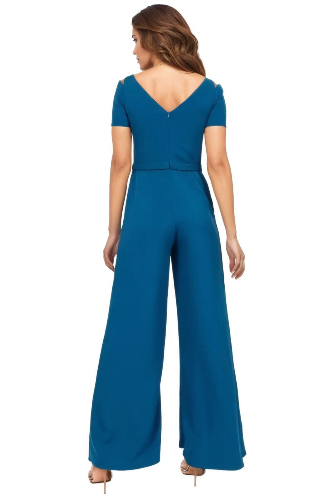 Short Sleeve Strap Jumpsuit Jumpsuit Rene Ruiz Collection