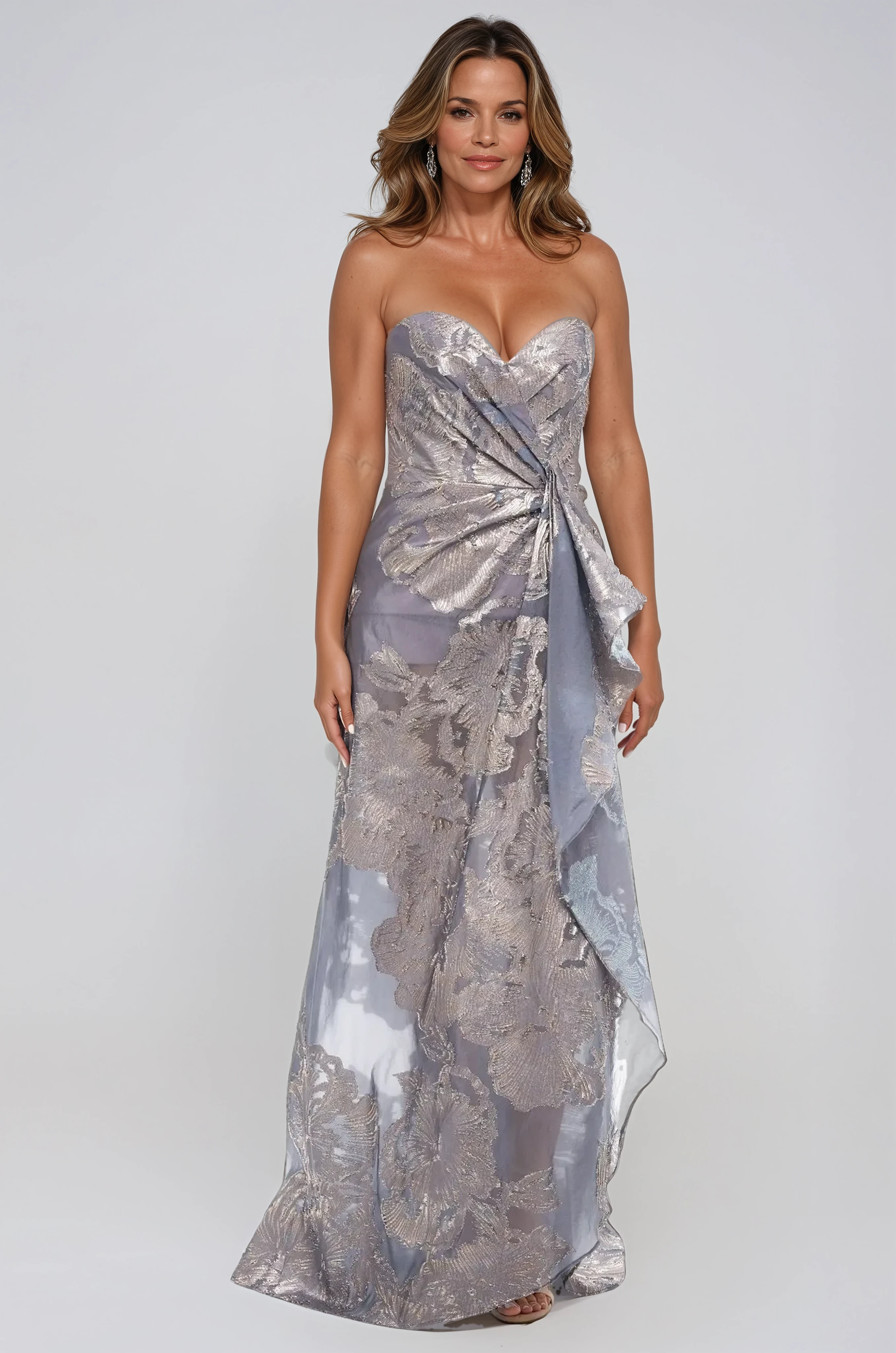 Strapless Draped Gown Gown Rene Ruiz Collection