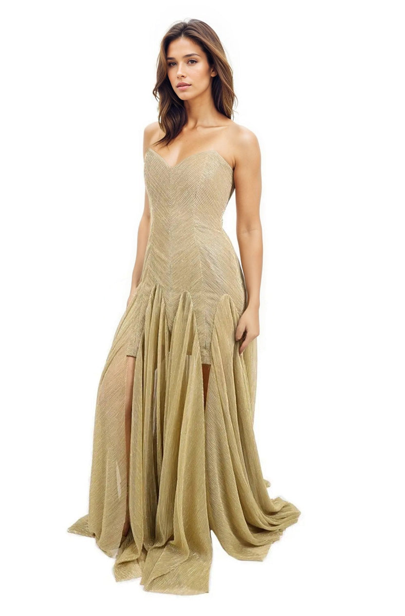 Strapless Sweetheart Bias Gown Gown Rene Ruiz Collection