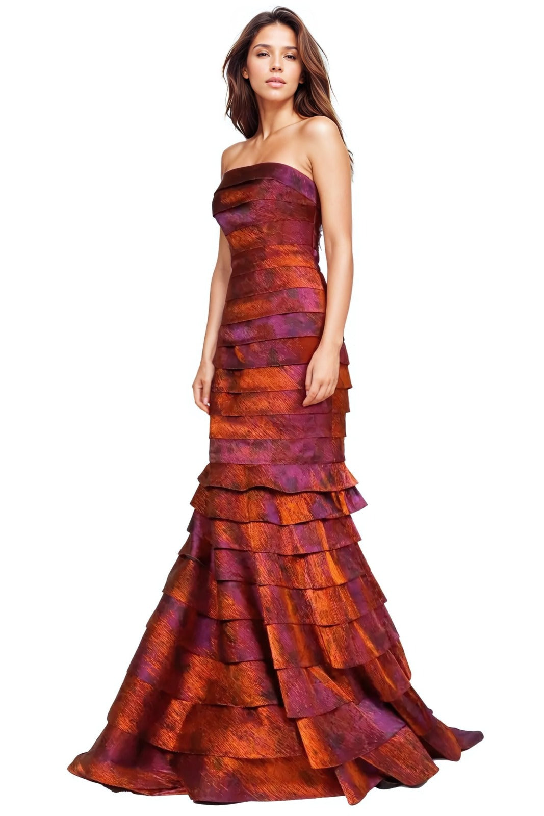 Strapless Tiered Zip Off Gown Gown Rene Ruiz Collection