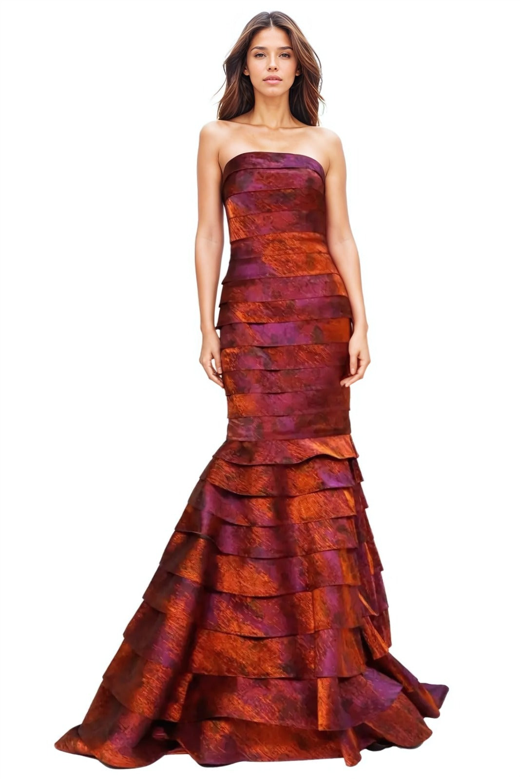 Strapless Tiered Zip Off Gown Gown Rene Ruiz Collection