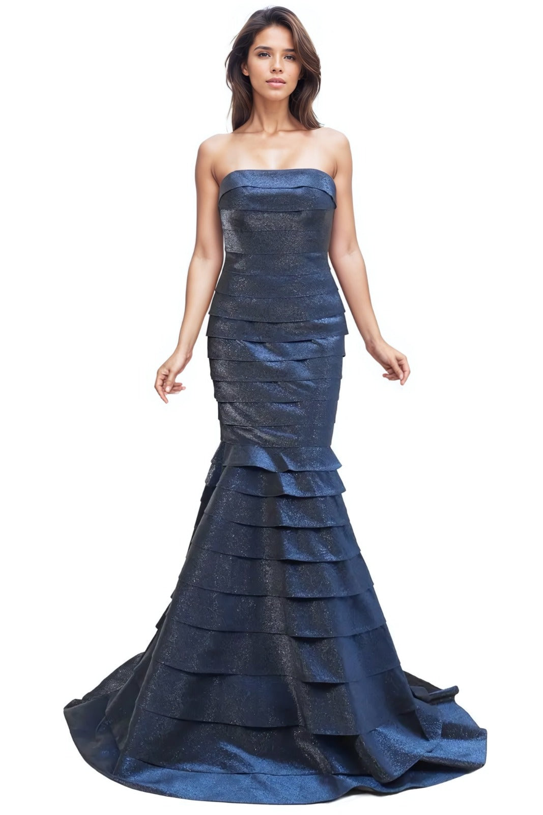 Strapless Tiered Zip Off Gown Gown Rene Ruiz Collection