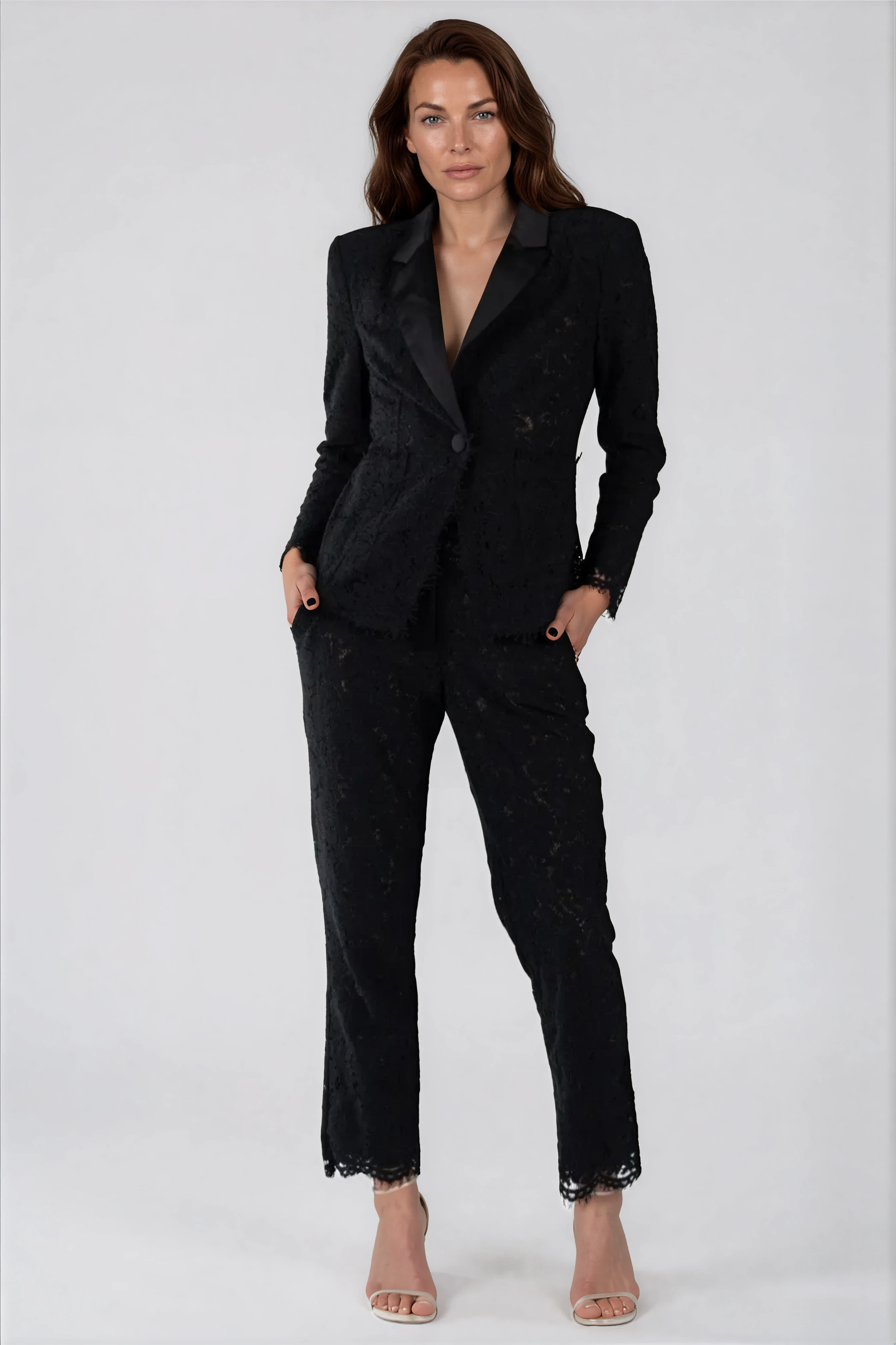 Tailored Lace Pants Rene Ruiz Collection 2 Black