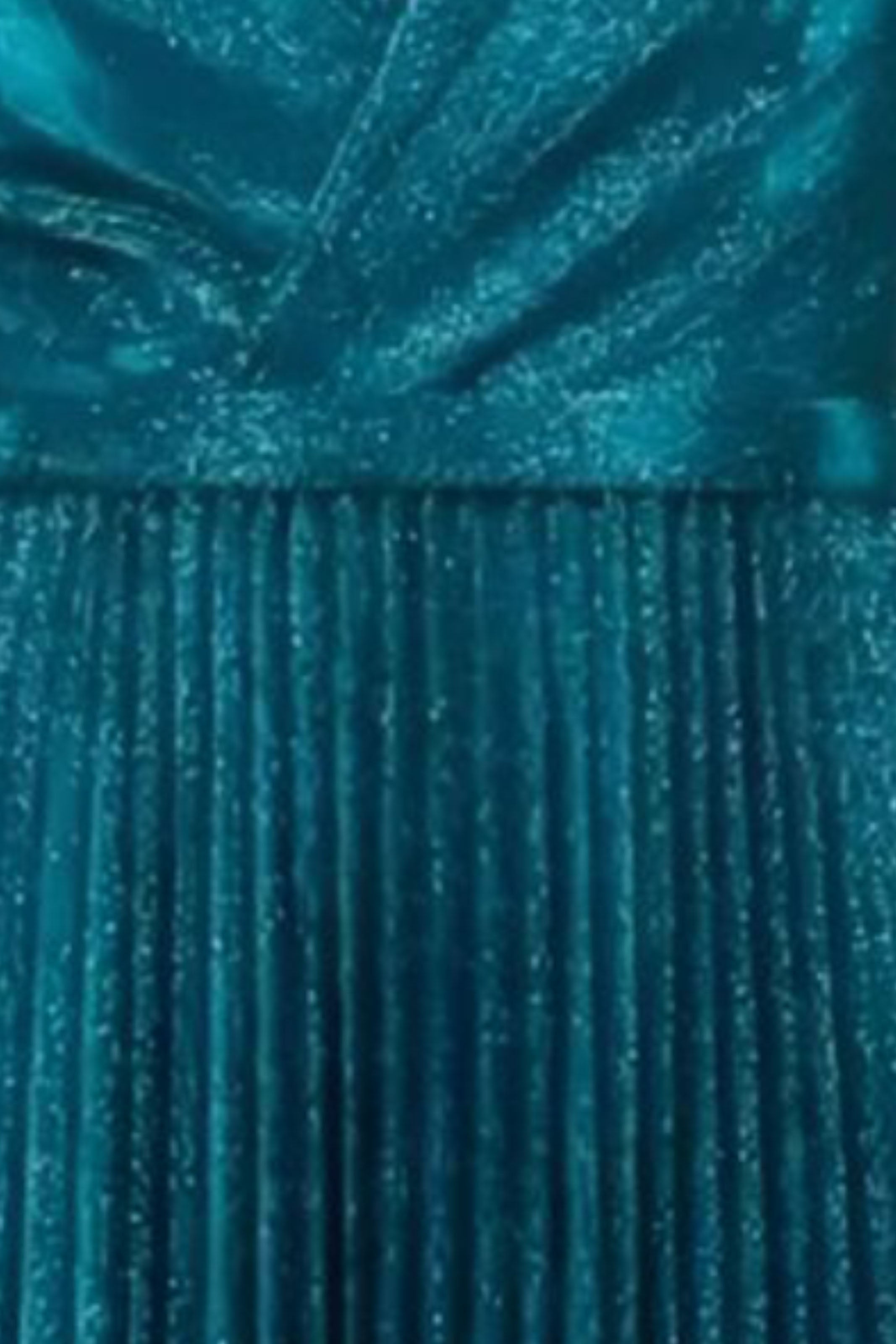V Neck Pleated Evening Formal Gown Gown Rene Ruiz Collection